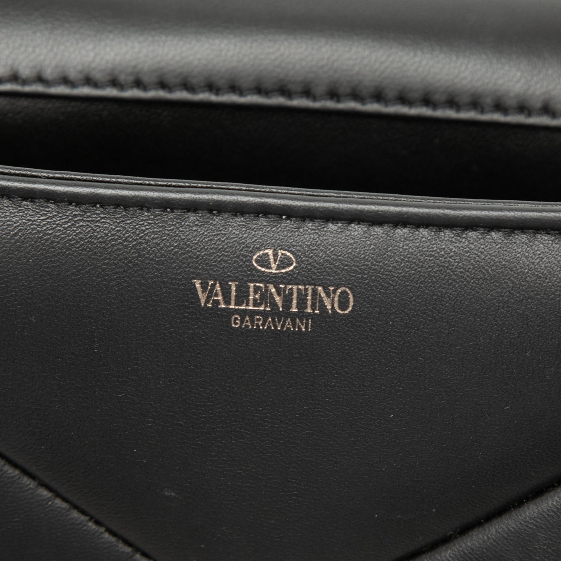 Valentino Mini Leather One Stud Top Handle Bag