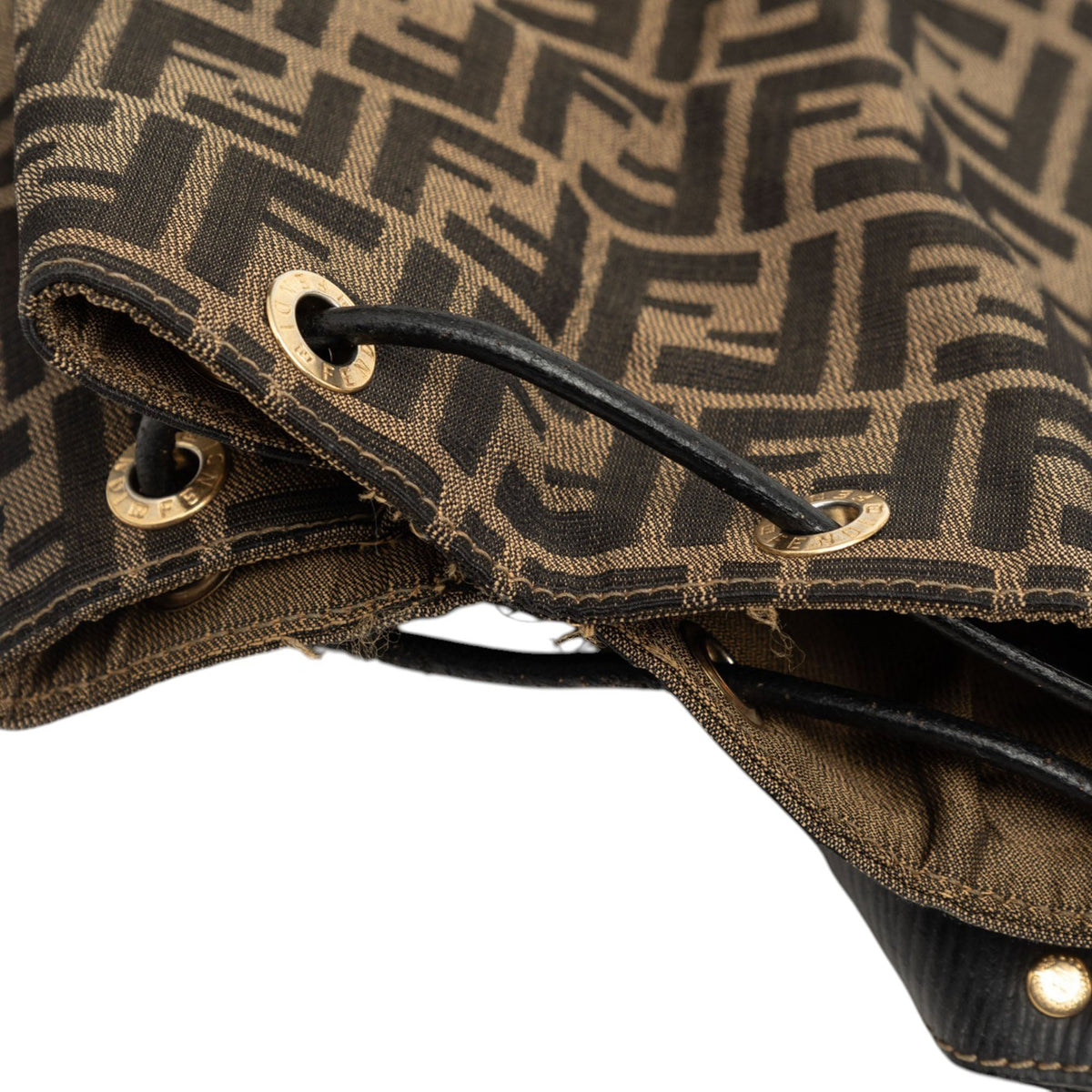 Fendi Zucca Canvas Drawstring Backpack
