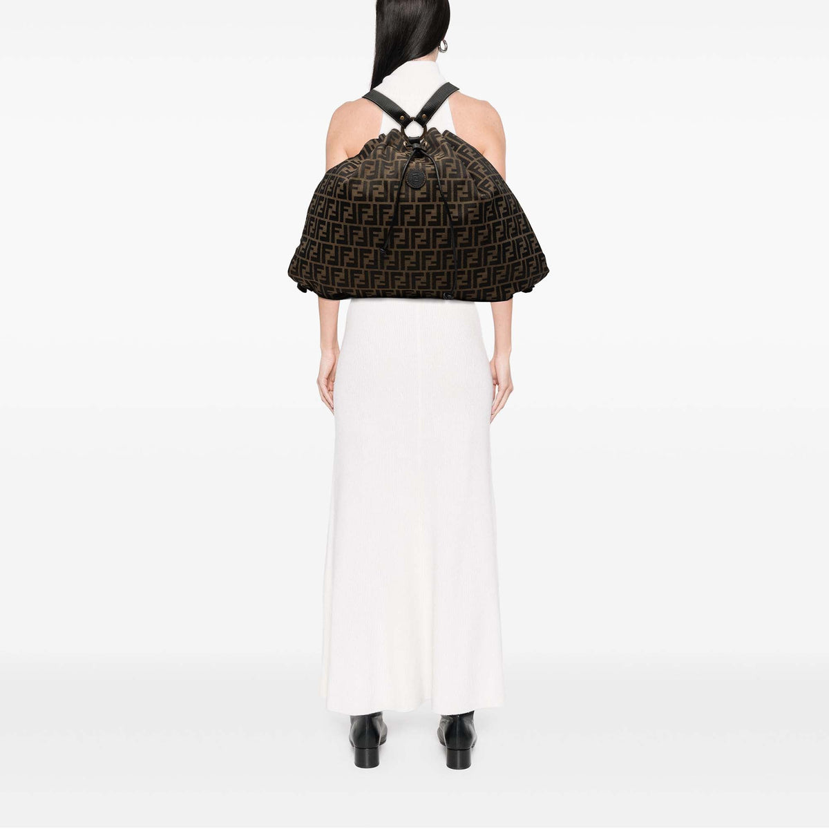 Fendi Zucca Canvas Drawstring Backpack