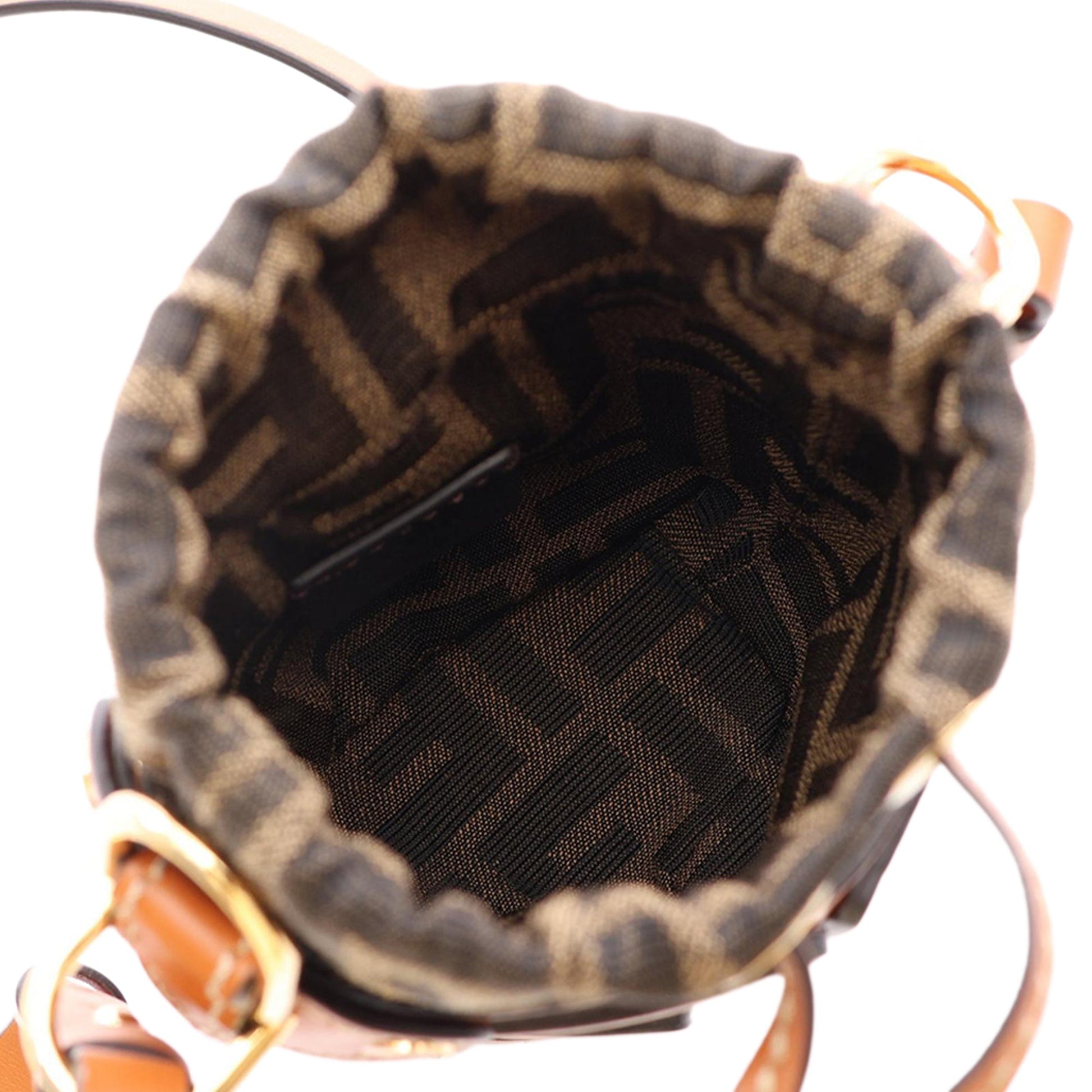 Fendi Nano Zucca Canvas and Leather Step Out Bag