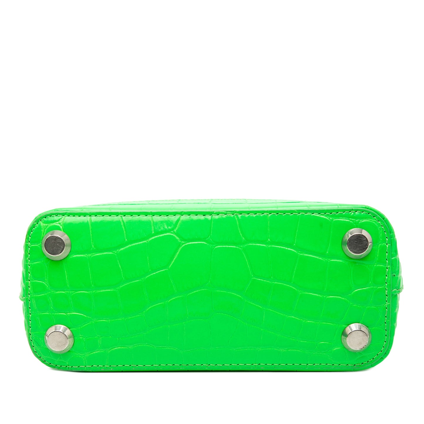 Balenciaga Croc Embossed Calfskin Ville Top Handle Bag XXS