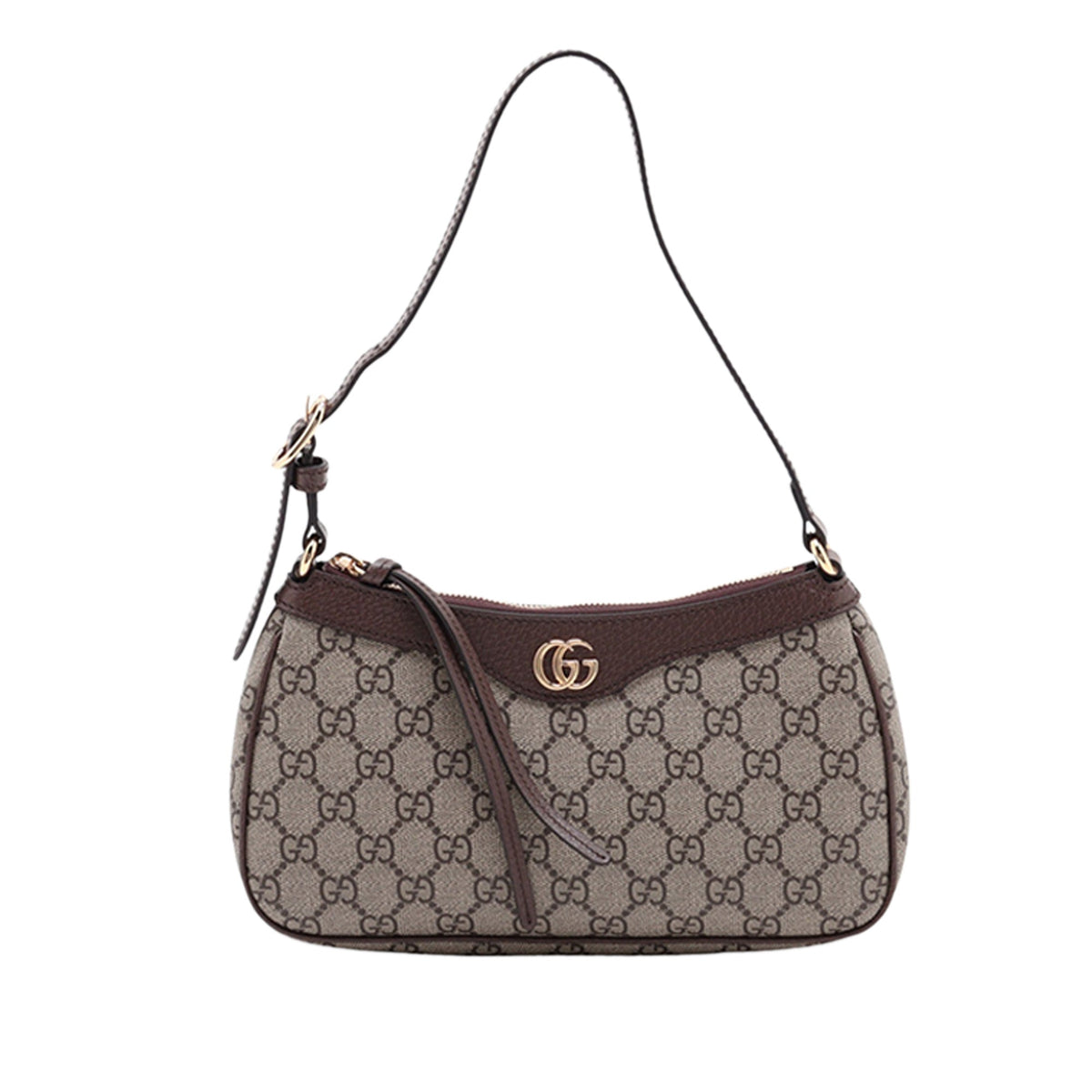 Gucci Small GG Supreme Ophidia Shoulder Bag — Beige