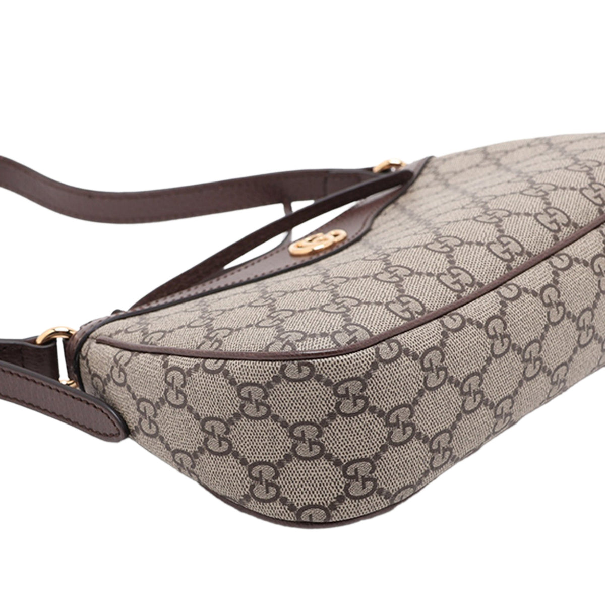 Gucci Small GG Supreme Ophidia Shoulder Bag — Beige