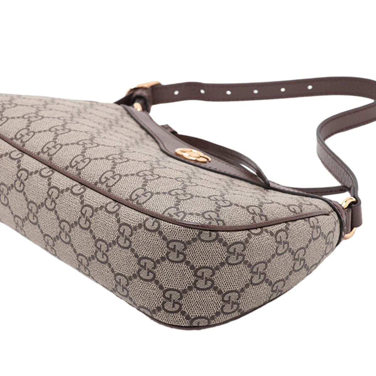 Gucci Small GG Supreme Ophidia Shoulder Bag — Beige