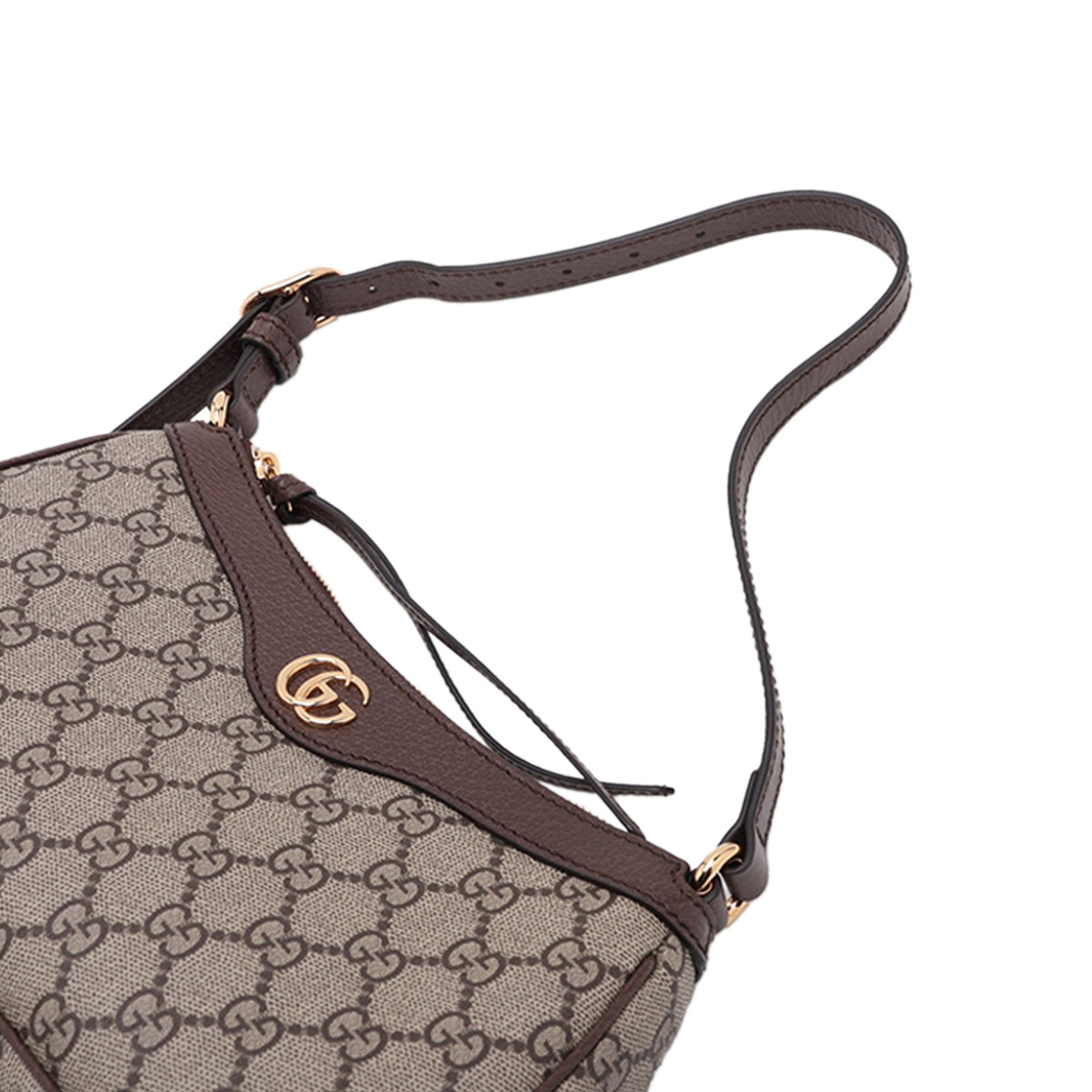 Gucci Small GG Supreme Ophidia Shoulder Bag — Beige