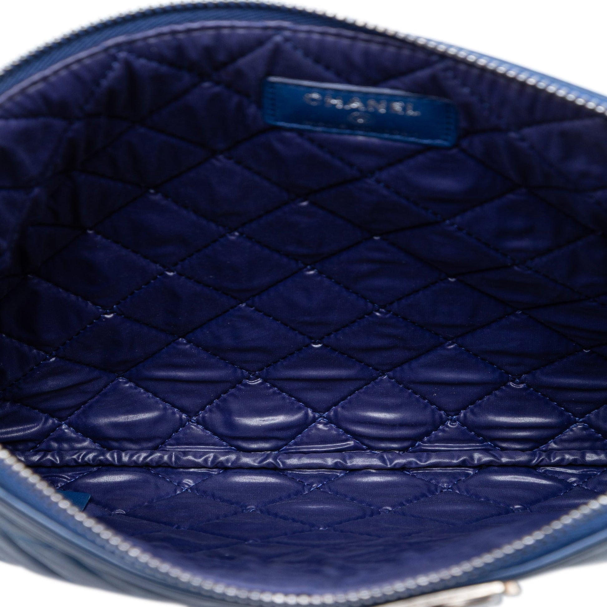 Chanel Medium Quilted Lambskin Boy O Case Clutch