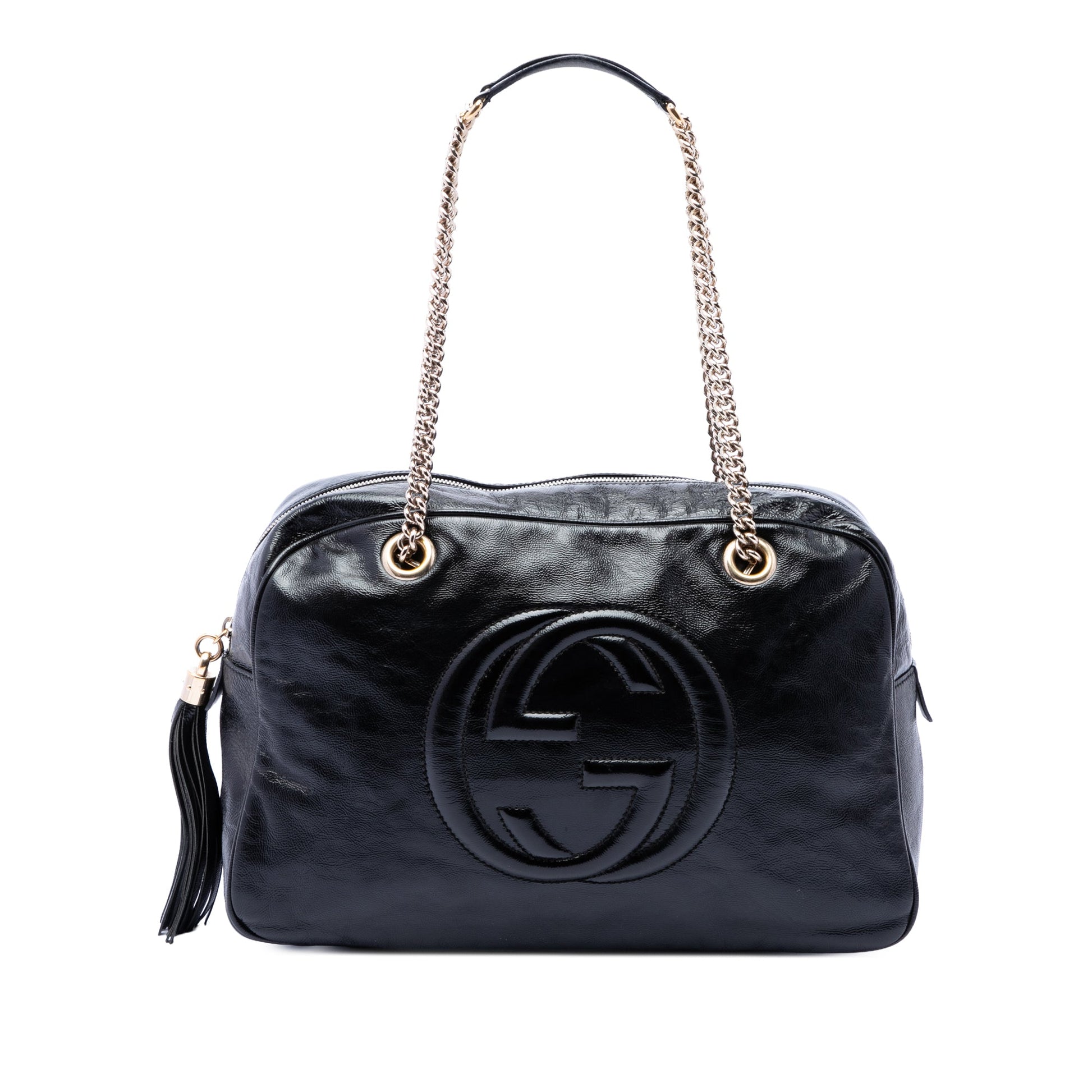 Gucci Patent Soho Chain Shoulder Bag