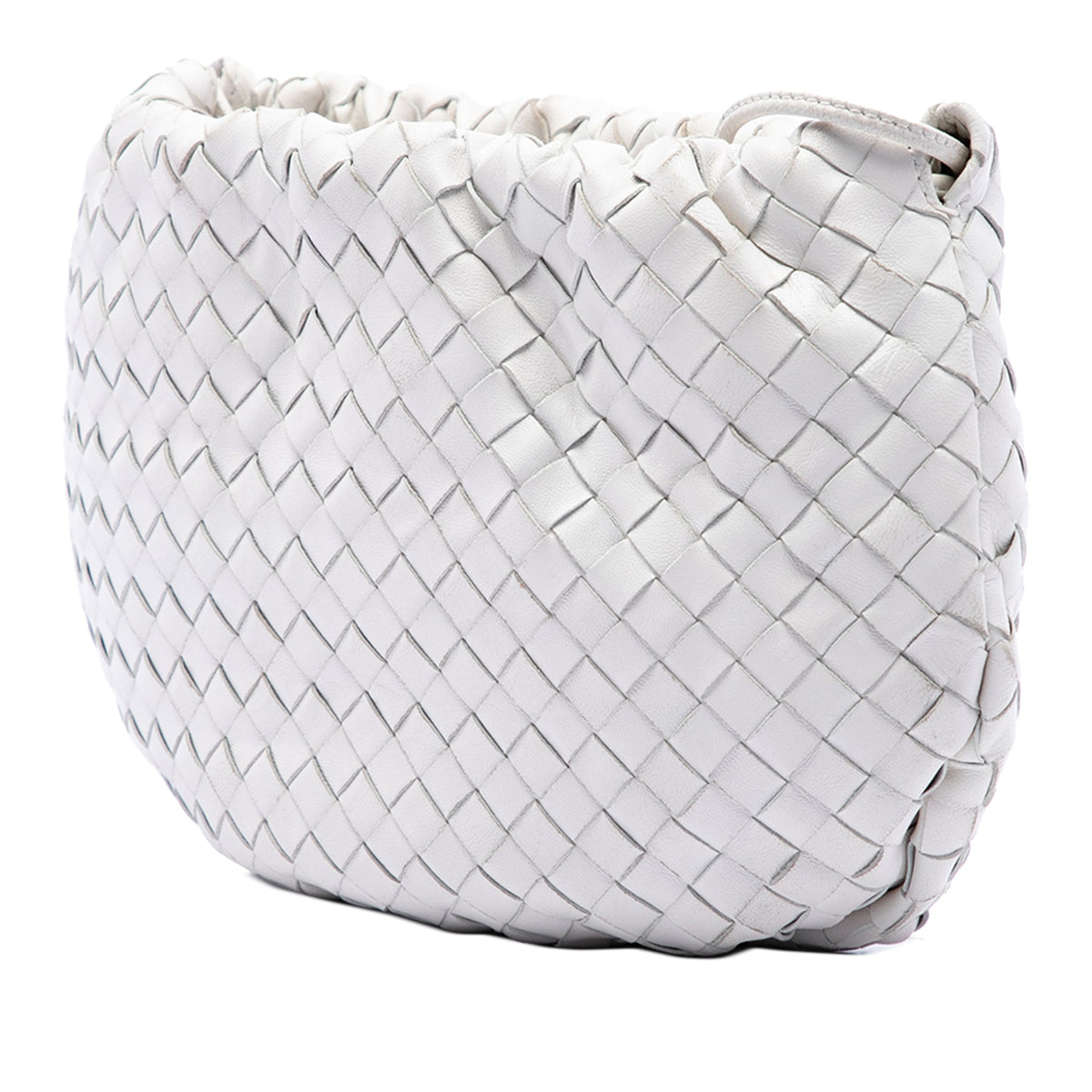 Bottega Veneta Small Nappa Intrecciato Bulb Satchel — White