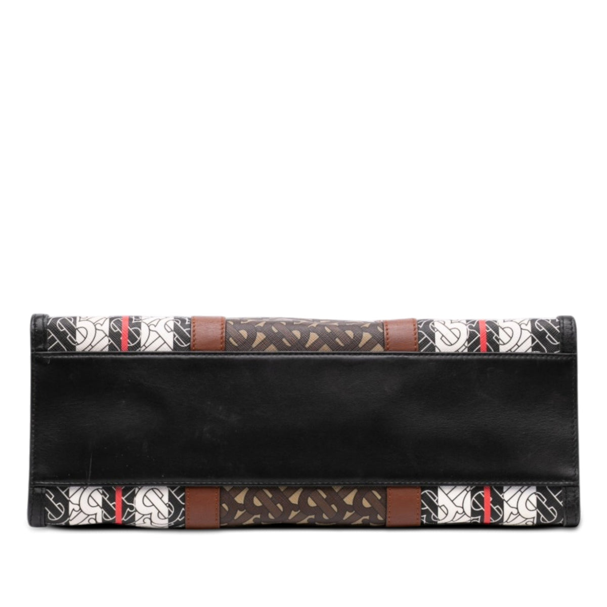 Burberry TB Monogram E Canvas Stripe Book Tote