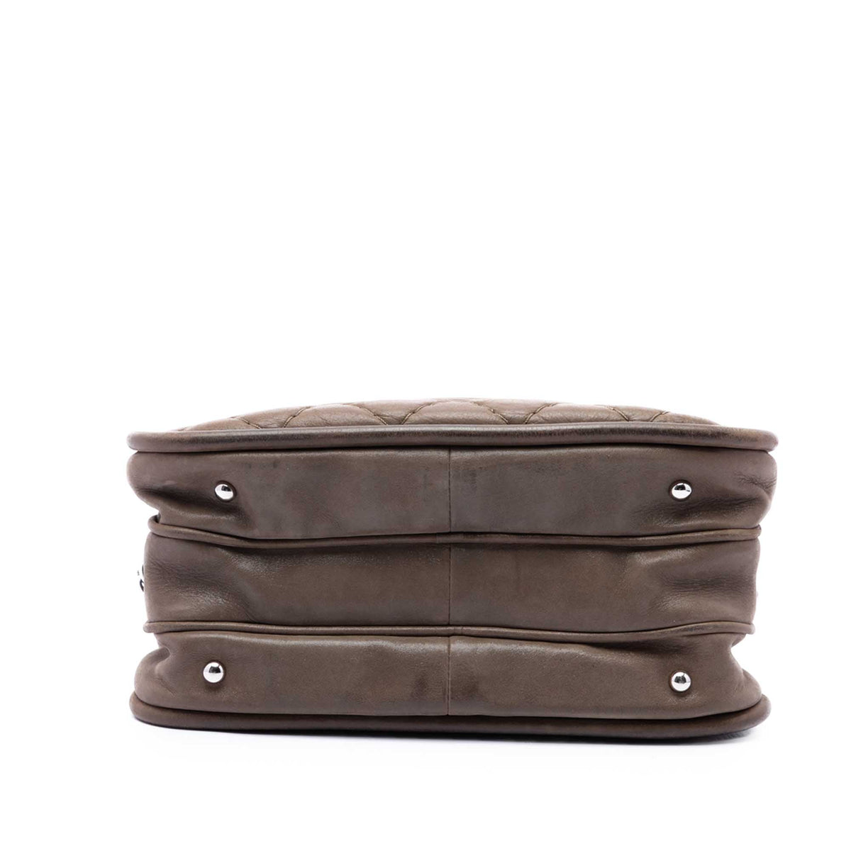 Chanel Quilted Iridescent Calfskin Relax CC Satchel — Brown