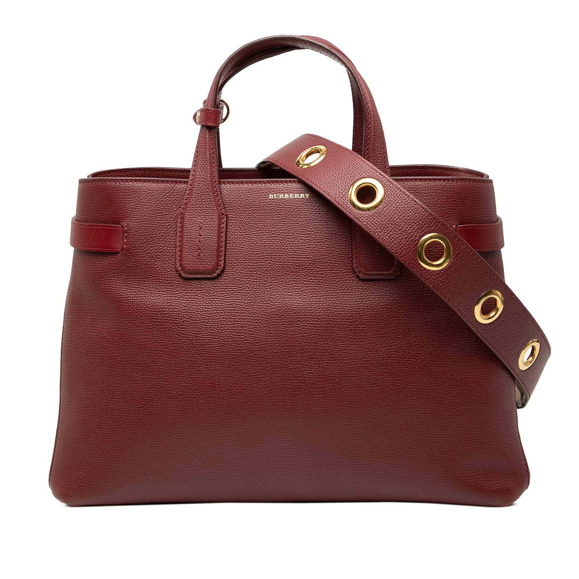Medium Leather Banner Satchel