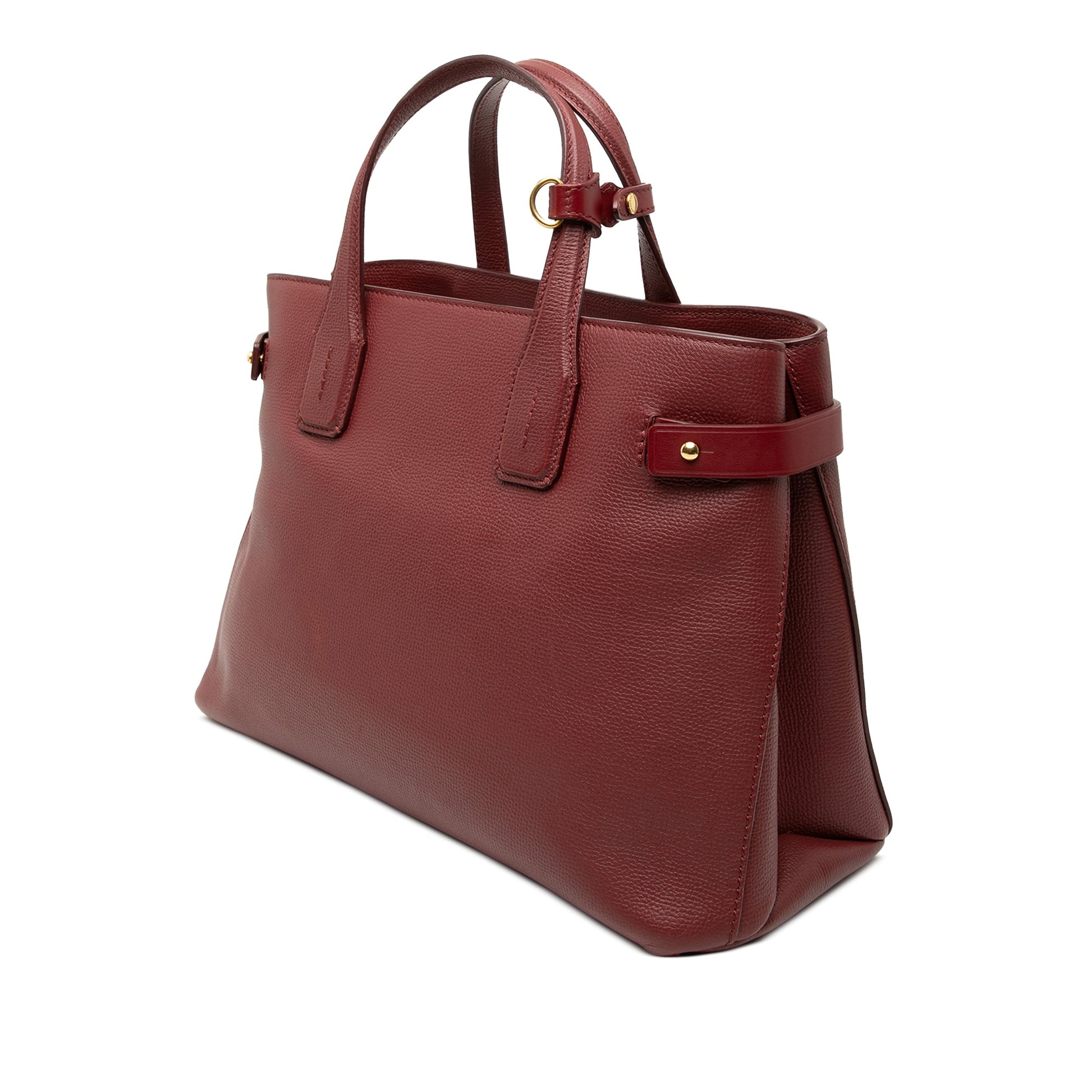 Medium Leather Banner Satchel