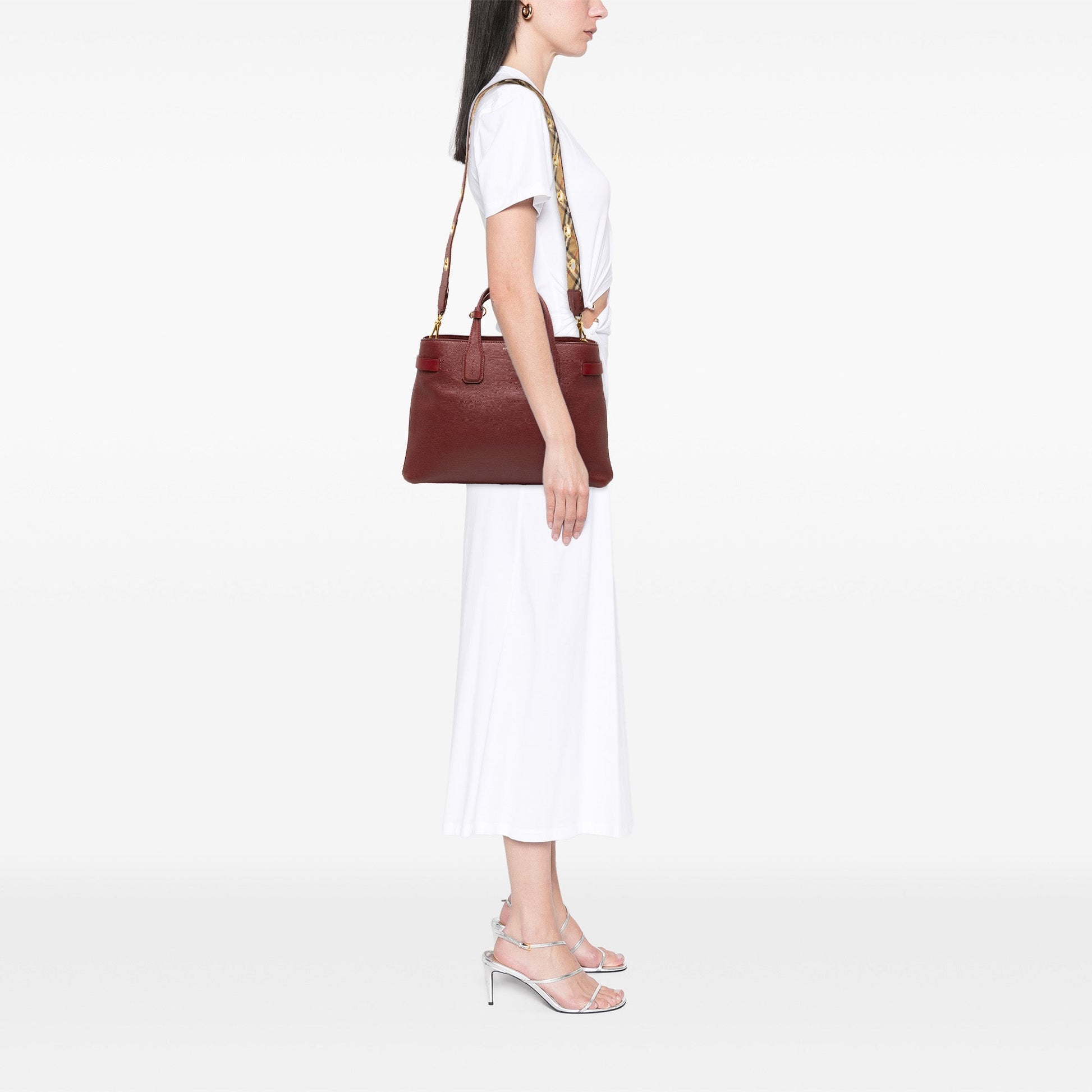 Medium Leather Banner Satchel