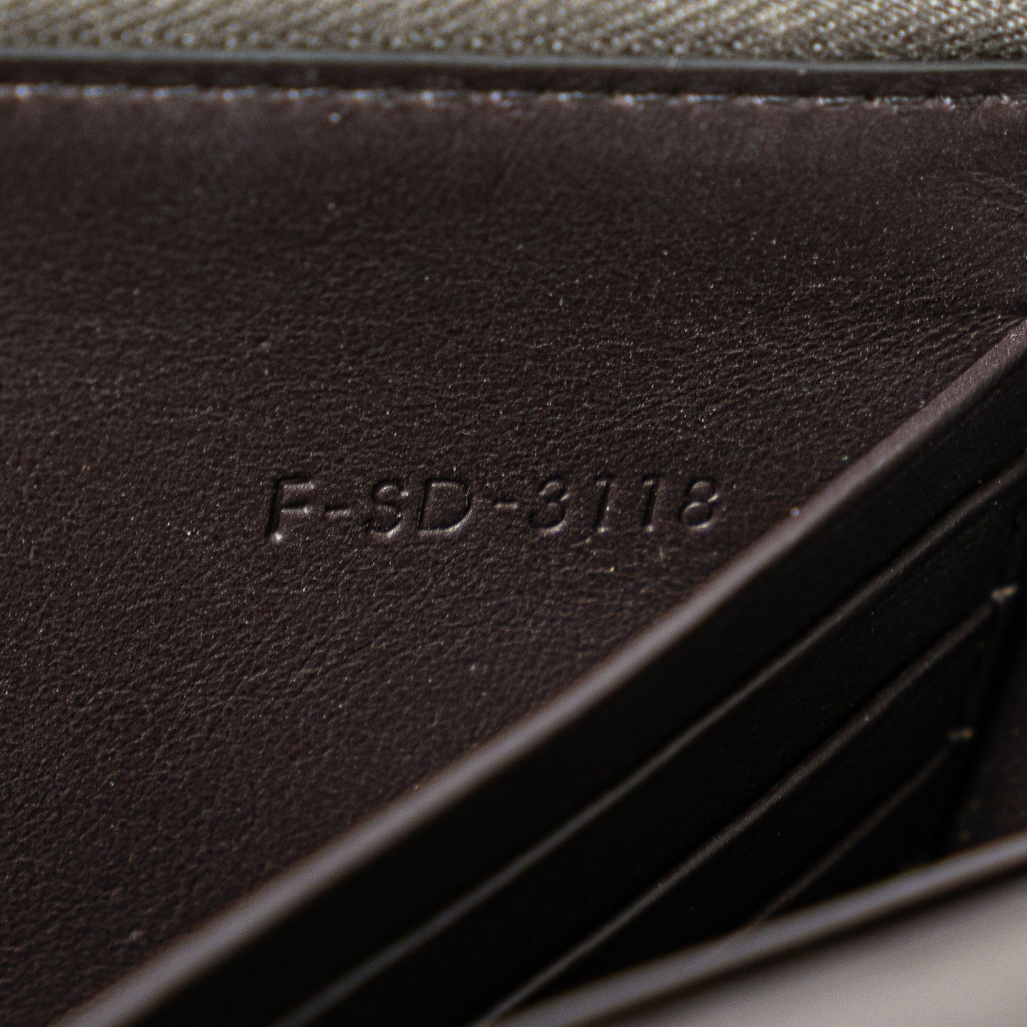Celine Leather Frame Wallet on Chain
