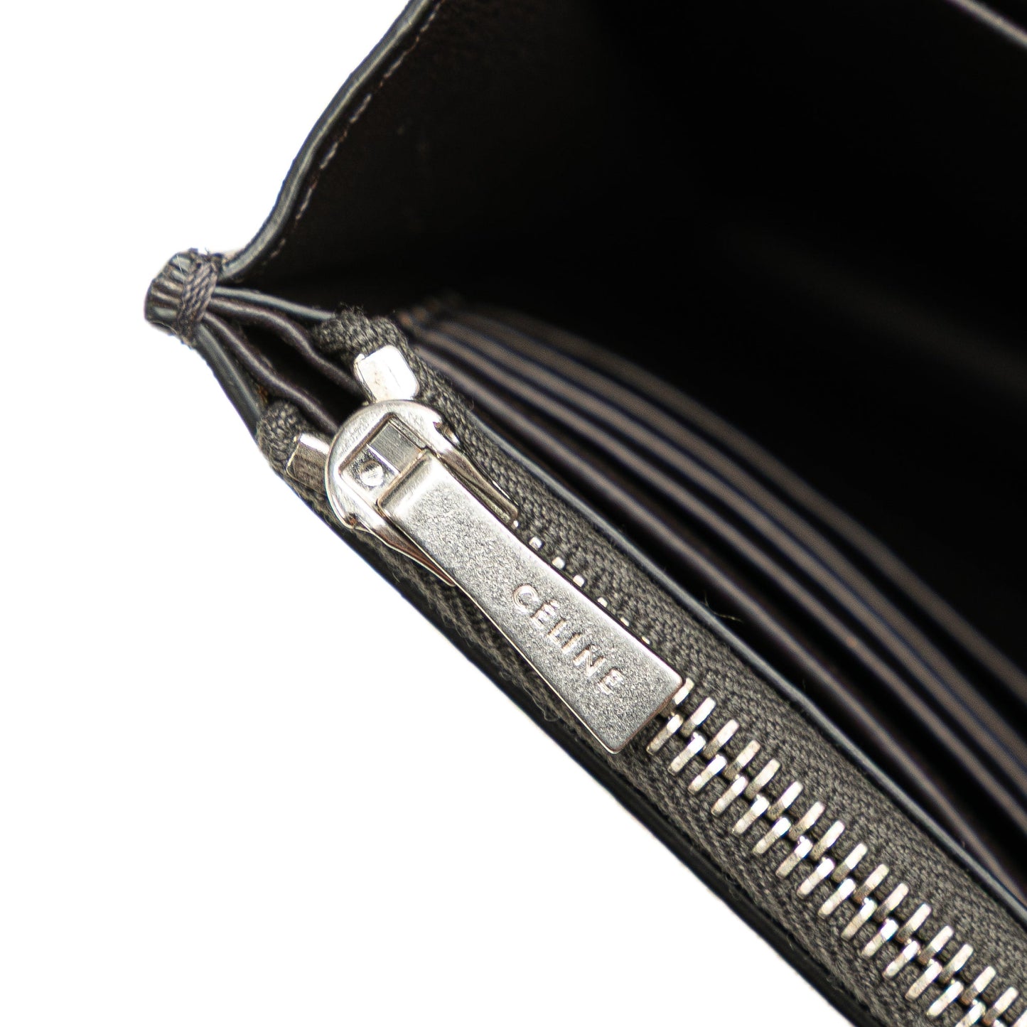Celine Leather Frame Wallet on Chain
