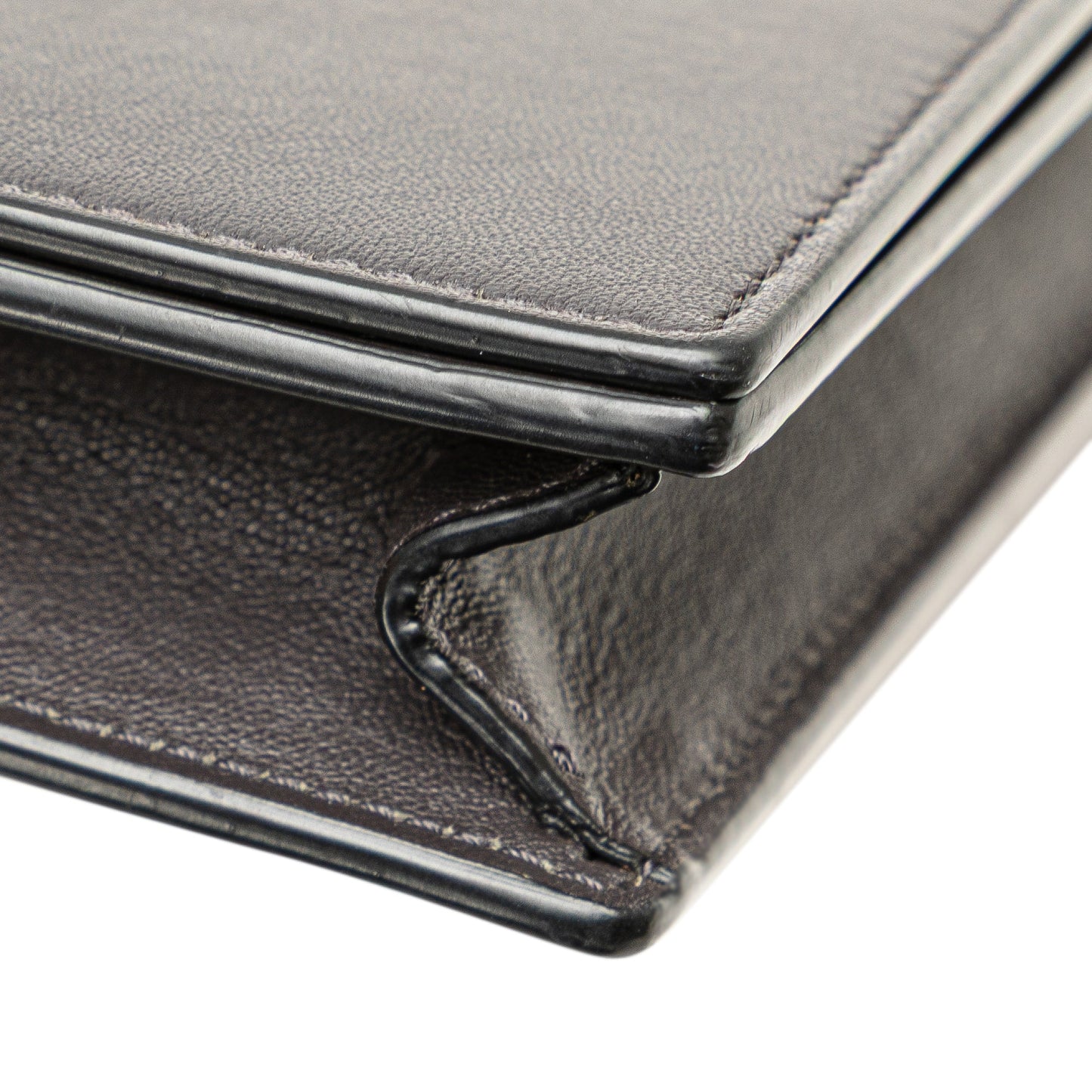 Celine Leather Frame Wallet on Chain