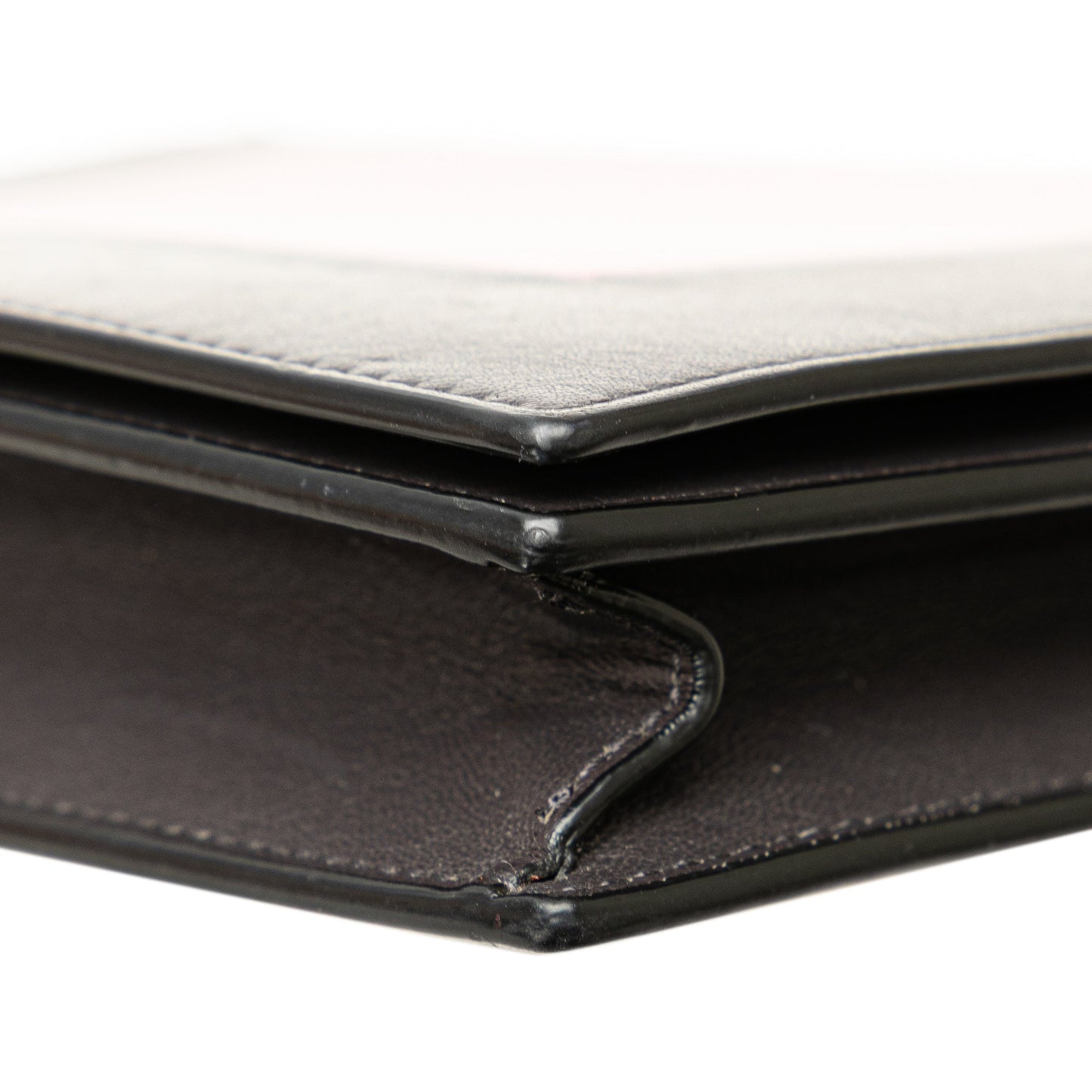 Celine Leather Frame Wallet on Chain