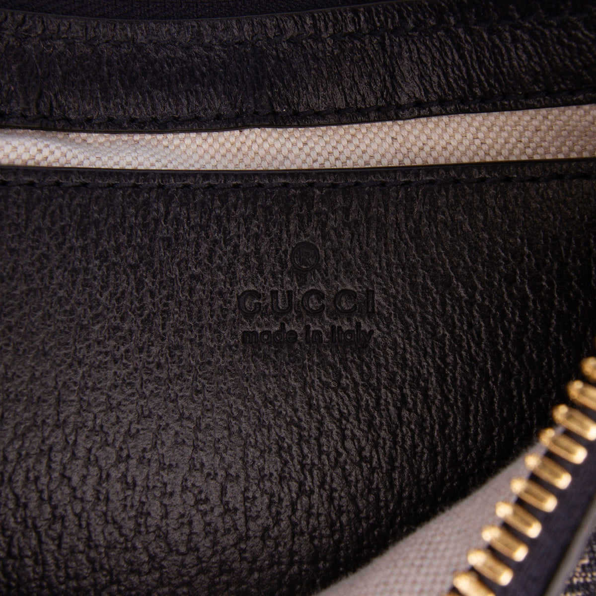 Gucci Small GG Supreme Web Ophidia Satchel — Beige