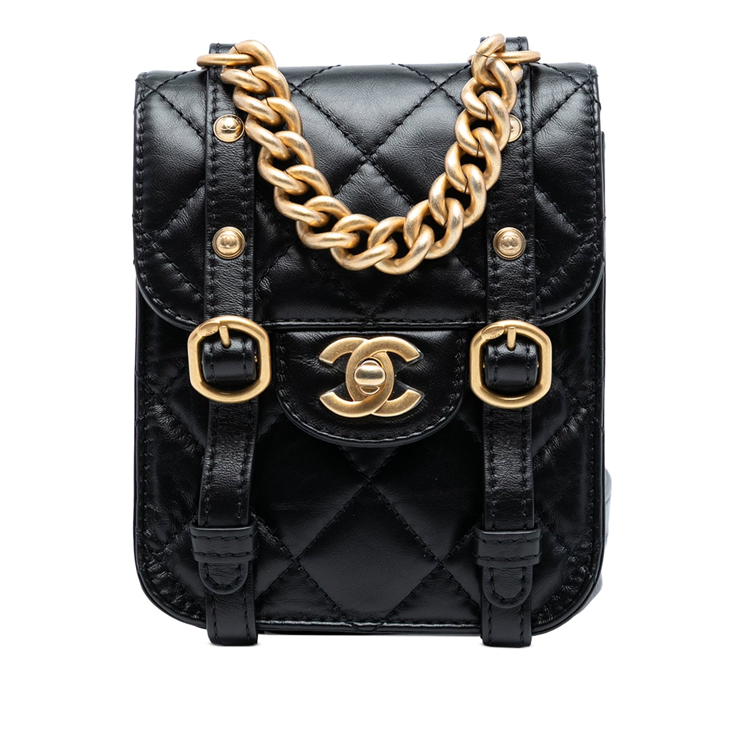 Chanel Mini Aged Calfskin City School Flap