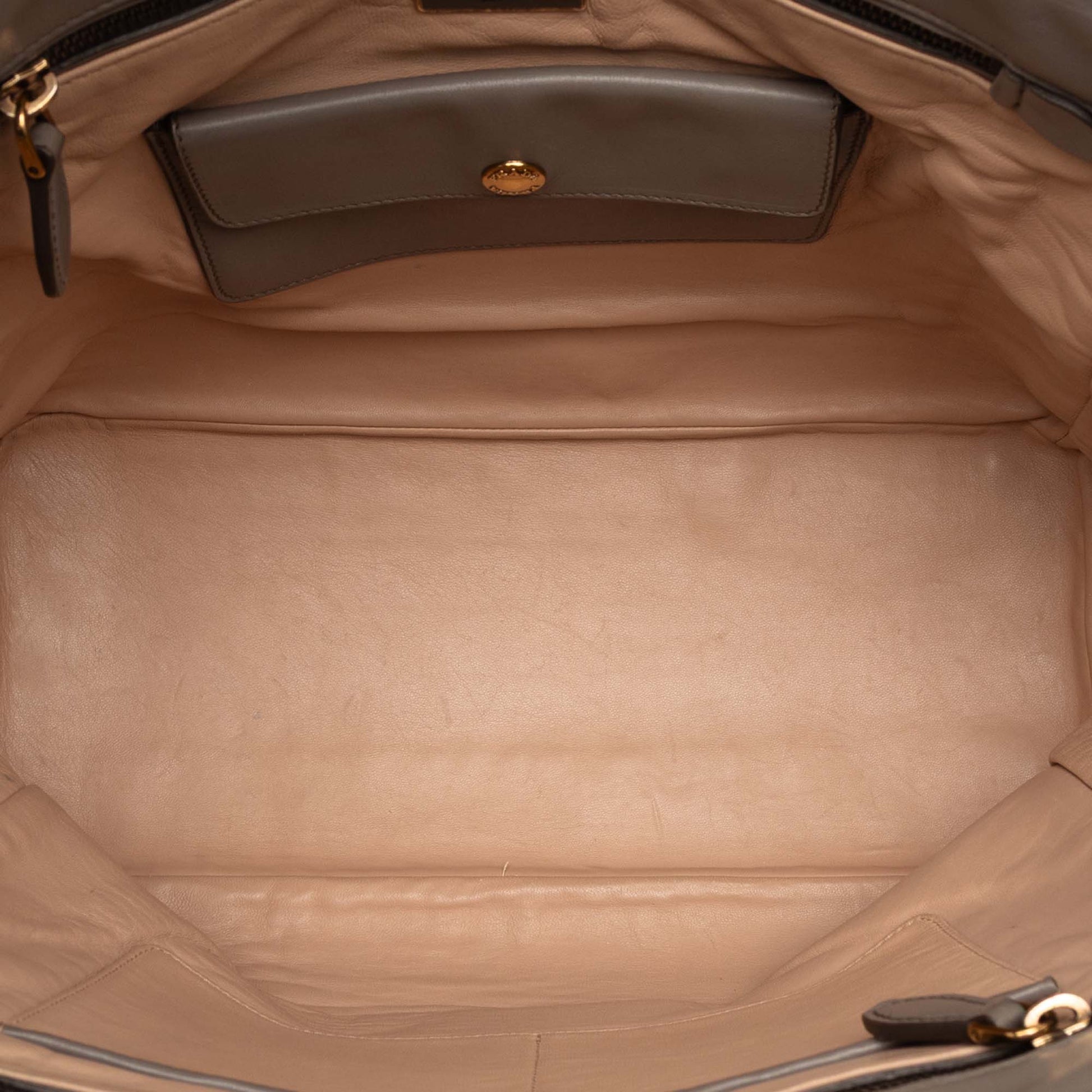 Prada Large City Calf Double Handle Shopping Tote