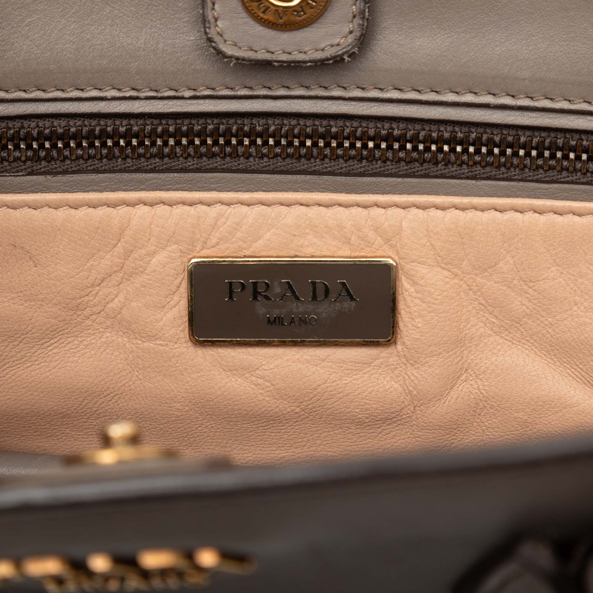 Prada Large City Calf Double Handle Shopping Tote