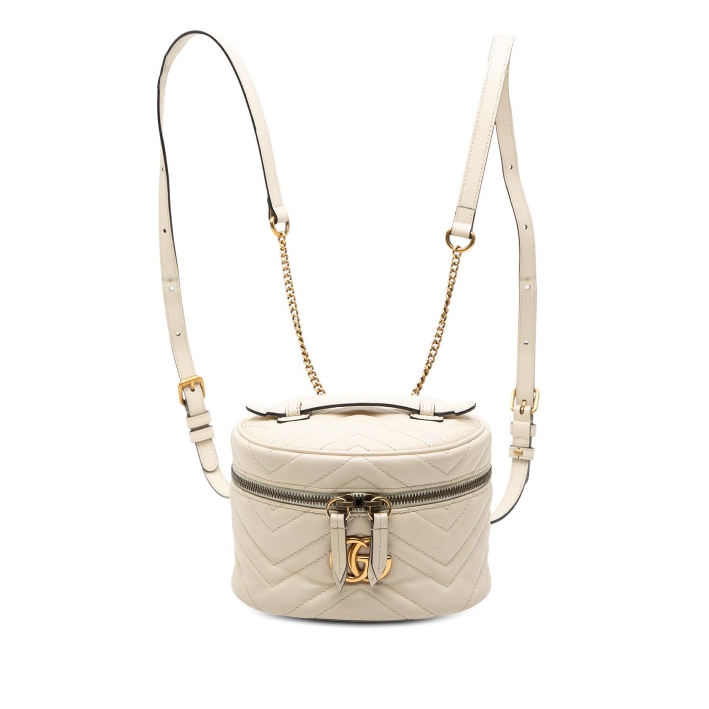 Gucci Mini GG Marmont Matelasse Leather Round Backpack