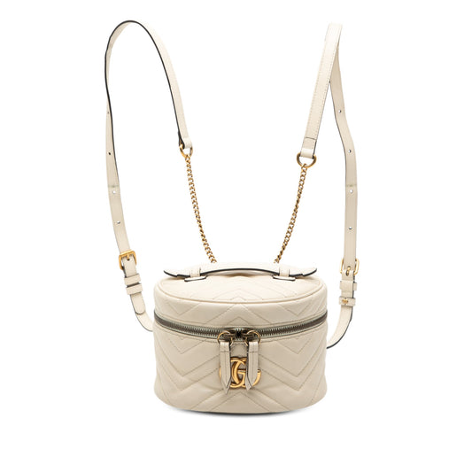 Gucci Mini GG Marmont Matelasse Leather Round Backpack