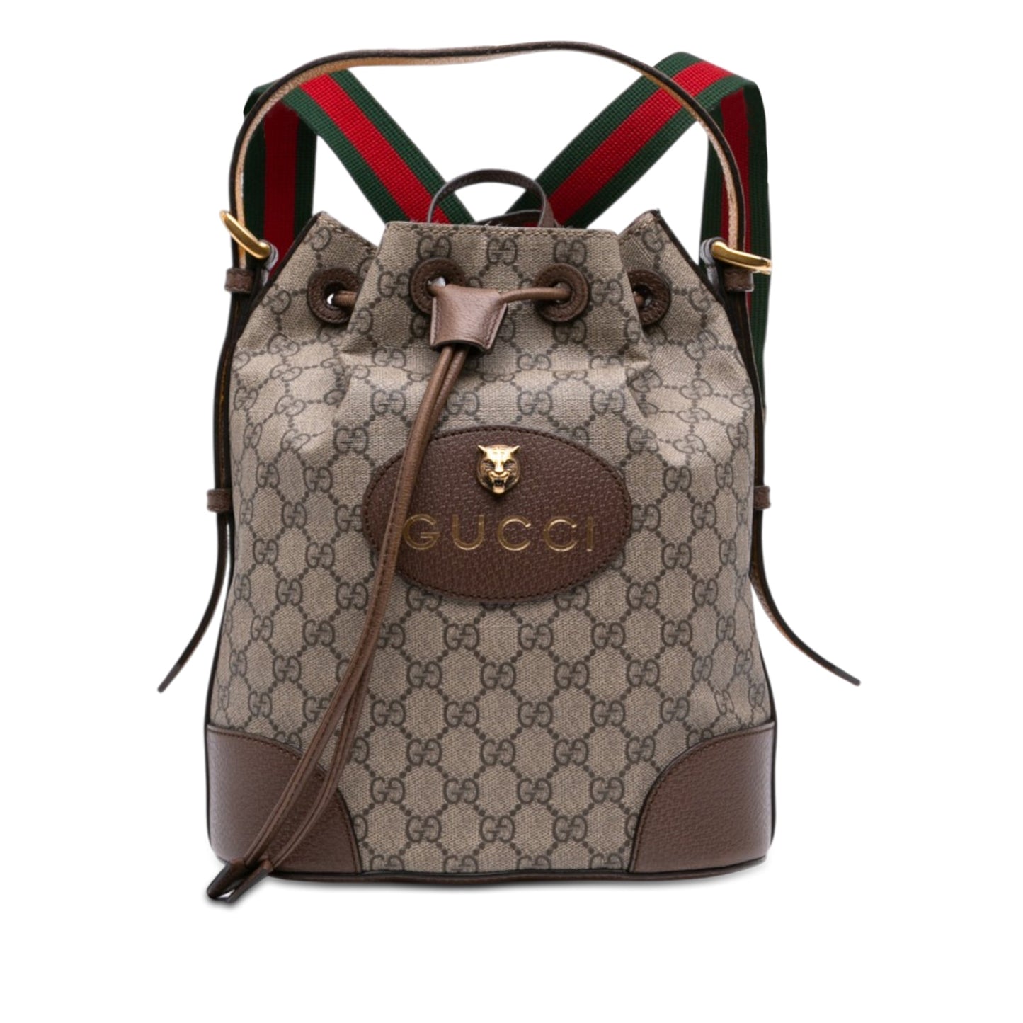 Gucci GG Supreme Neo Vintage Drawstring Bucket Bag
