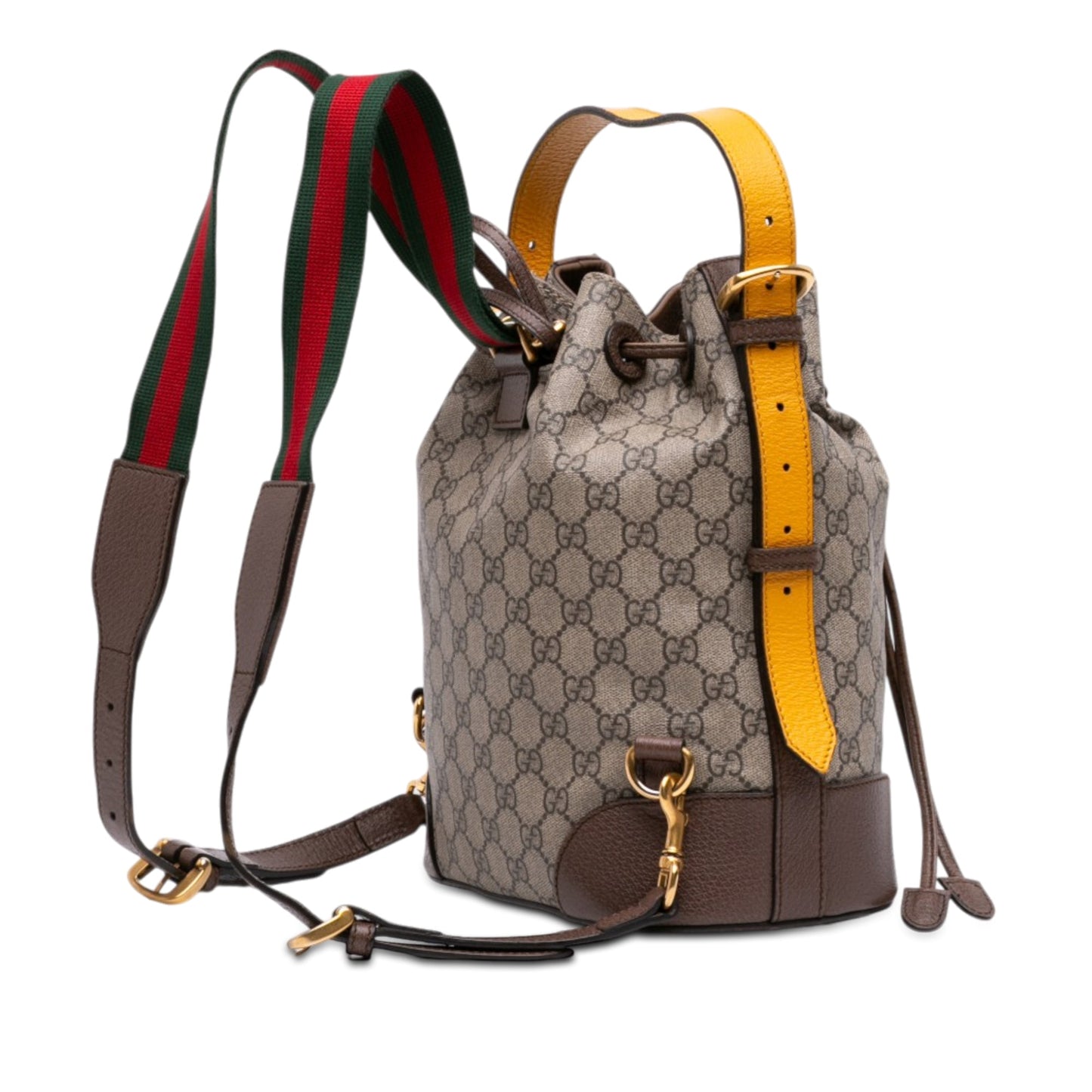 Gucci GG Supreme Neo Vintage Drawstring Bucket Bag