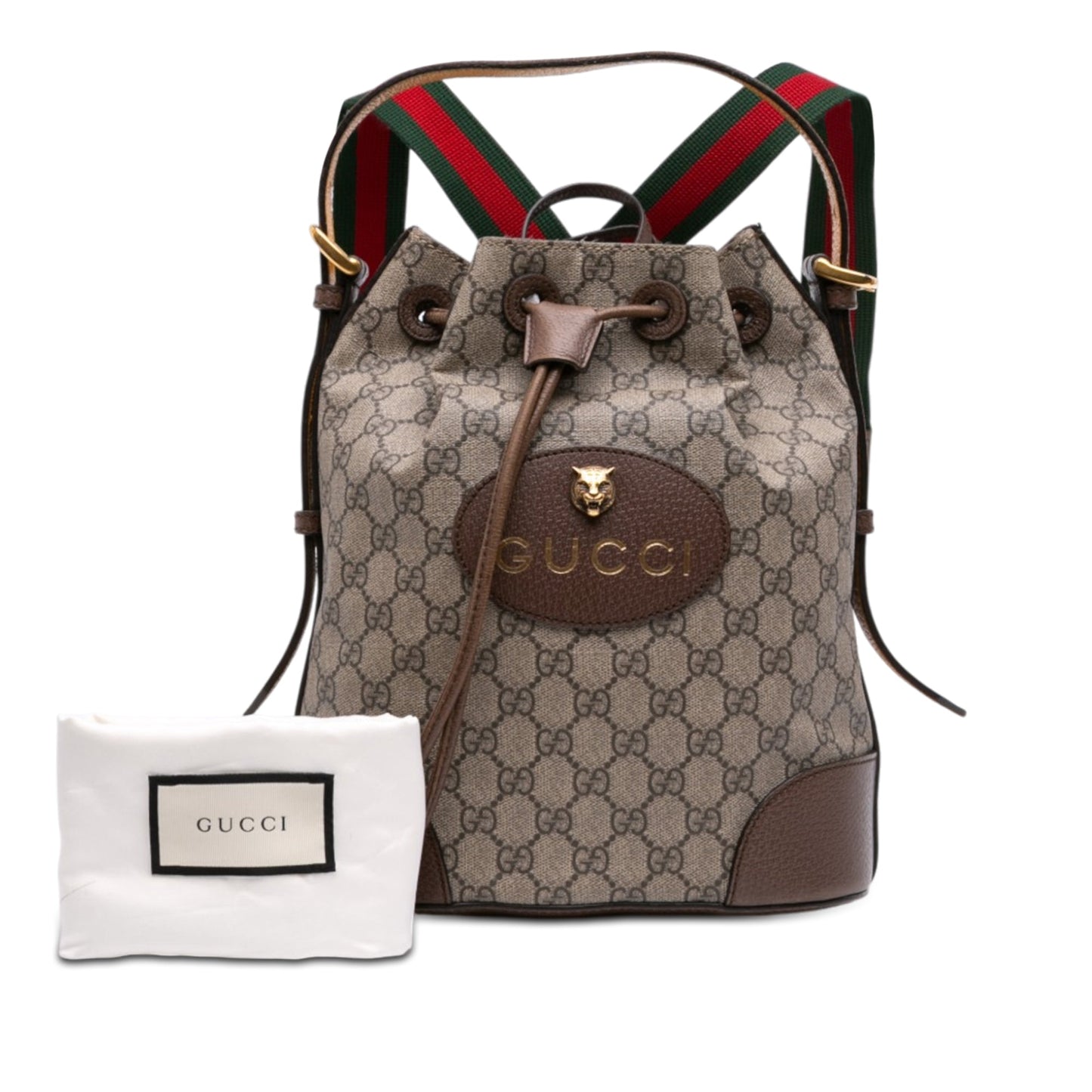 Gucci GG Supreme Neo Vintage Drawstring Bucket Bag