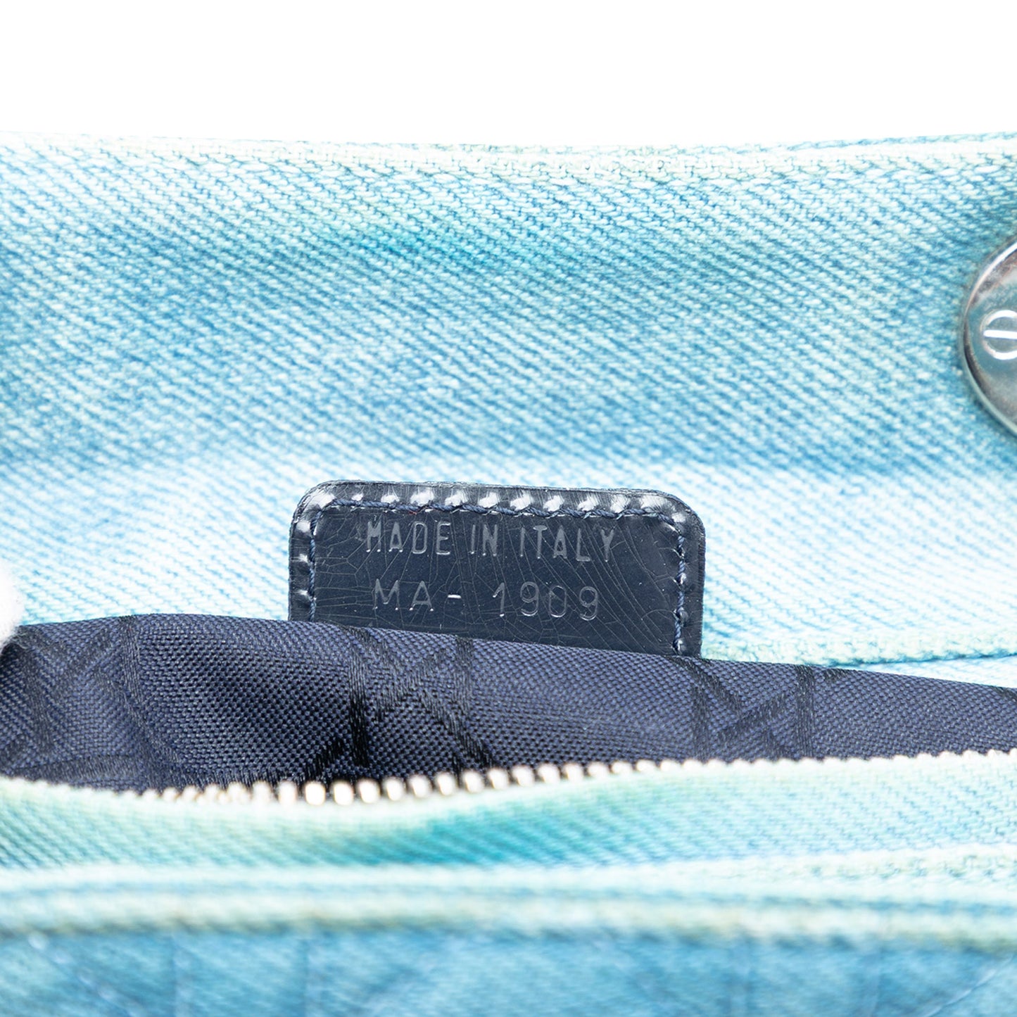 Dior Medium Denim Cannage Acrylic Handles Lady Dior