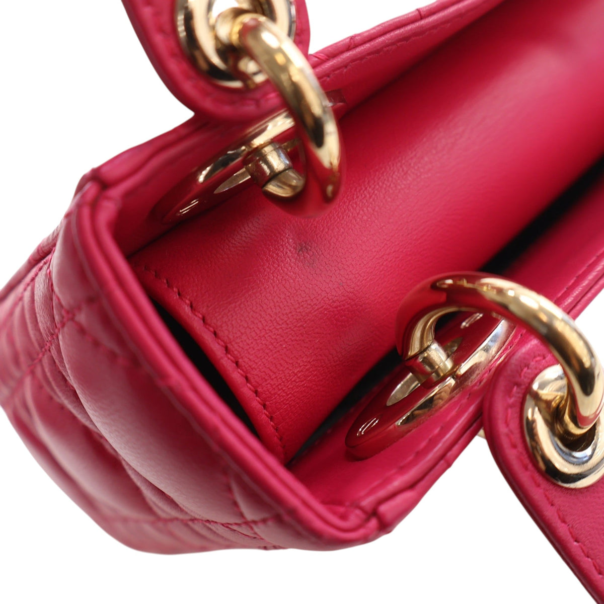 Dior Mini Lambskin Cannage Lady Dior