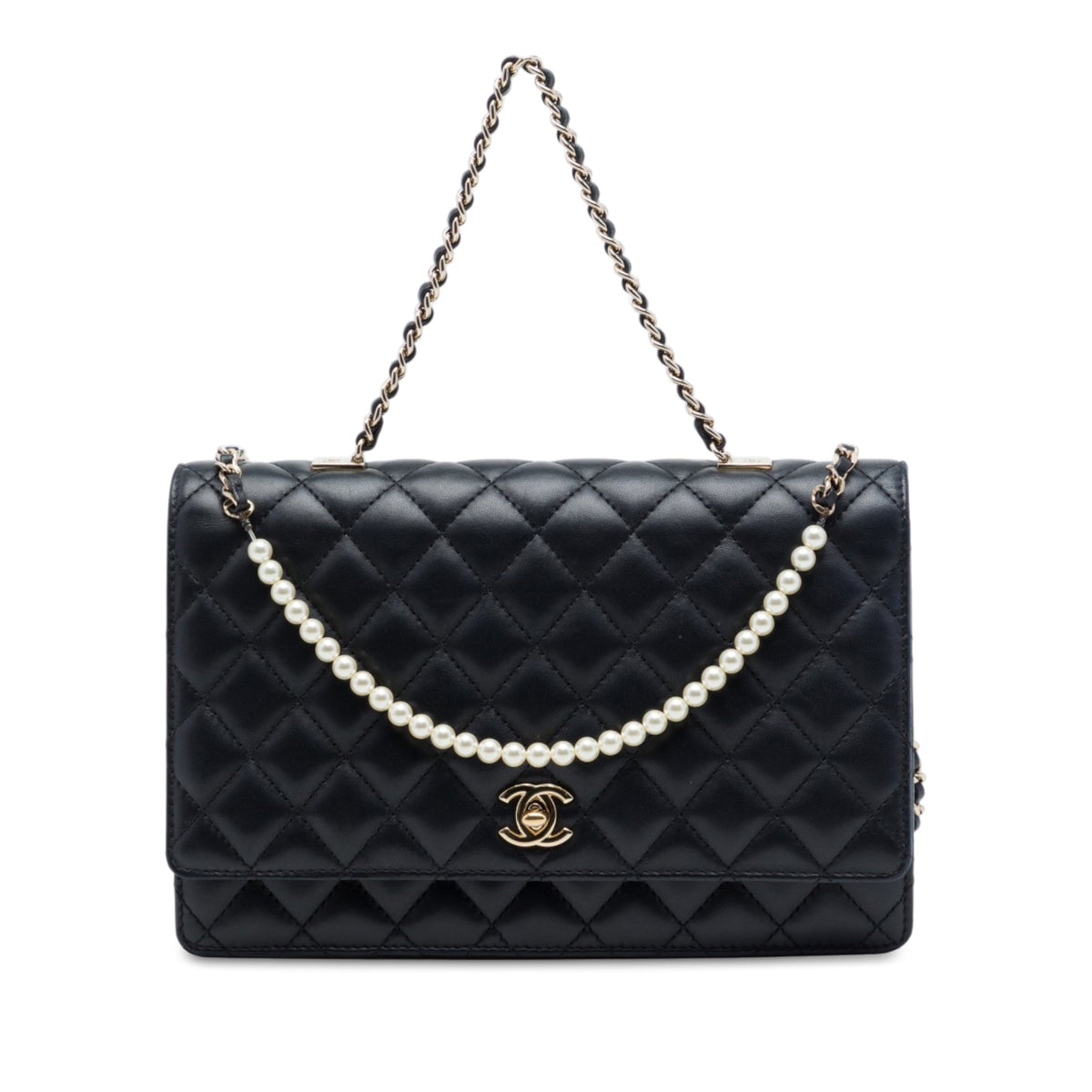 Chanel CC Quilted Lambskin Fantasy Pearl Single Flap