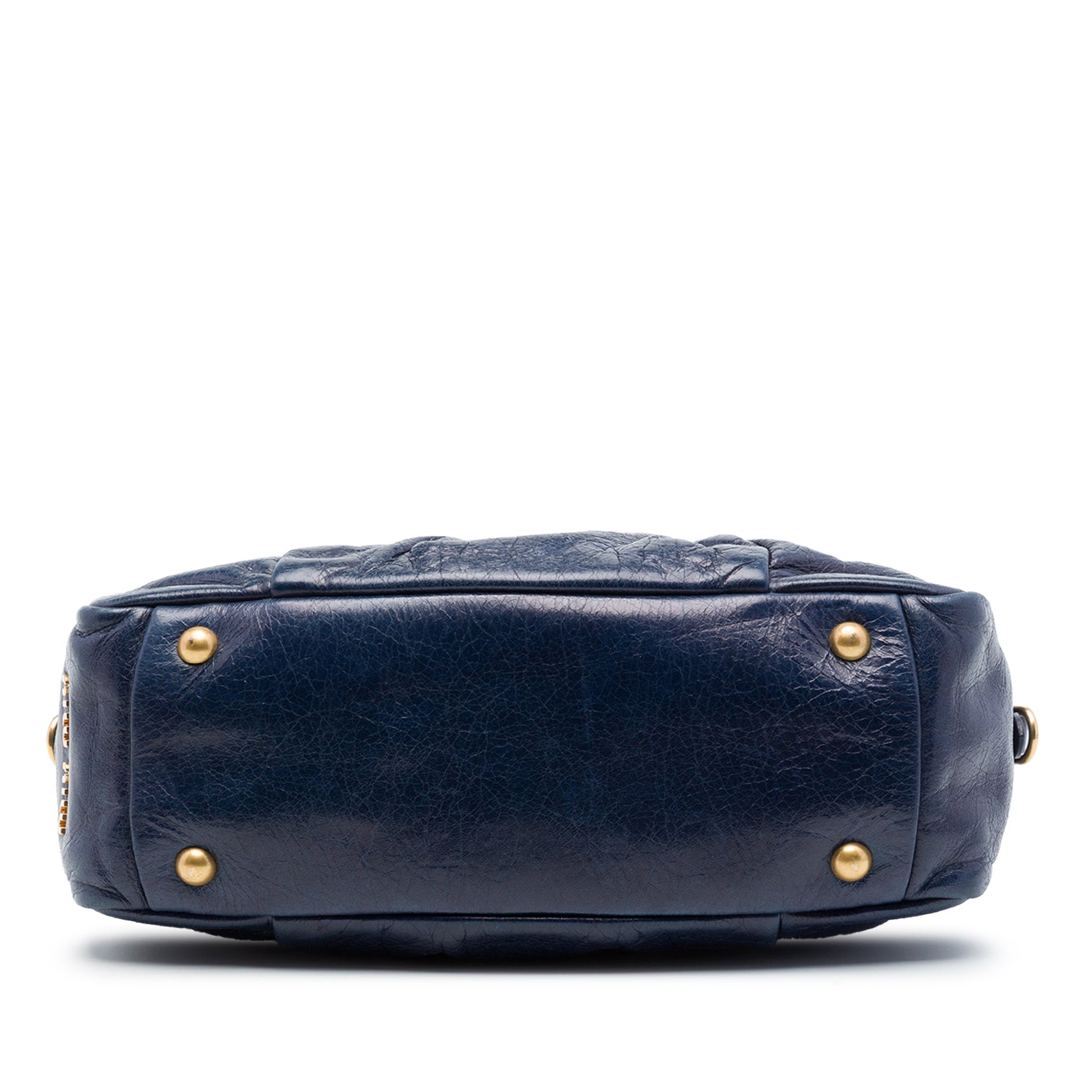 Miu Miu Vitello Lux Pleated Satchel