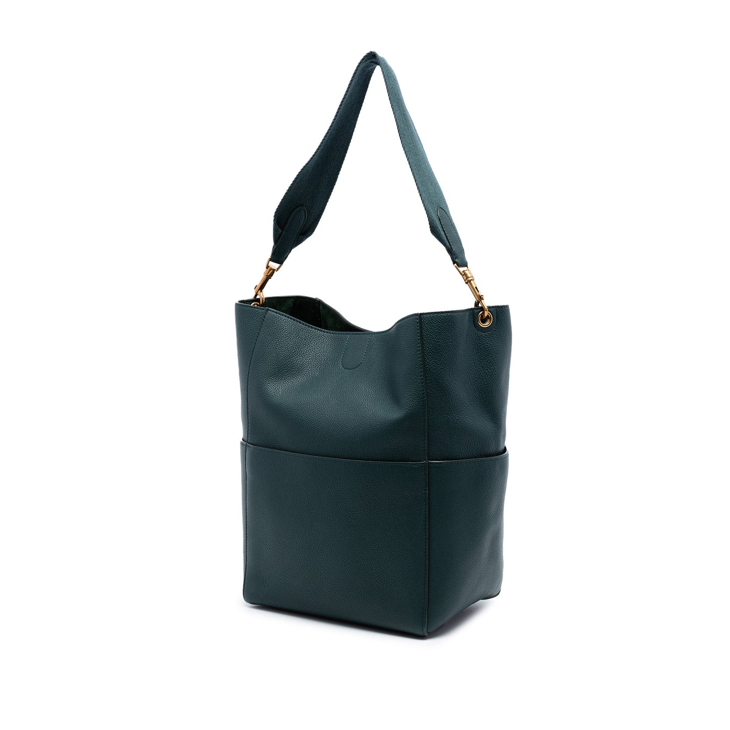 Celine Medium Leather Seau Sangle Bucket Bag