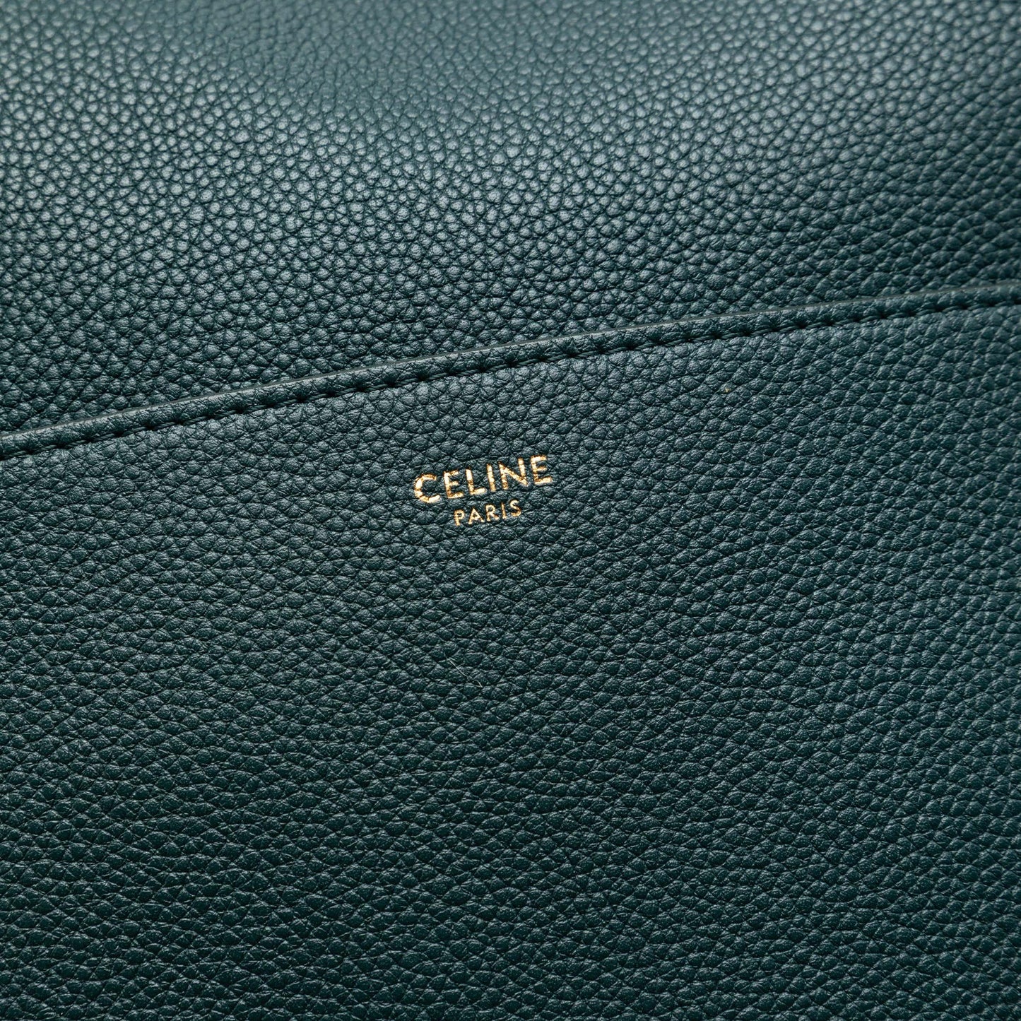 Celine Medium Leather Seau Sangle Bucket Bag