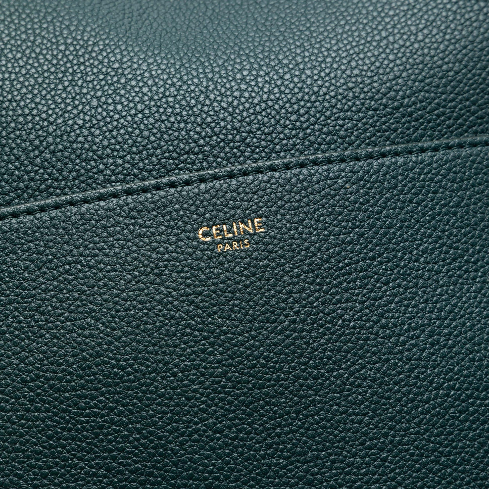 Celine Medium Leather Seau Sangle Bucket Bag