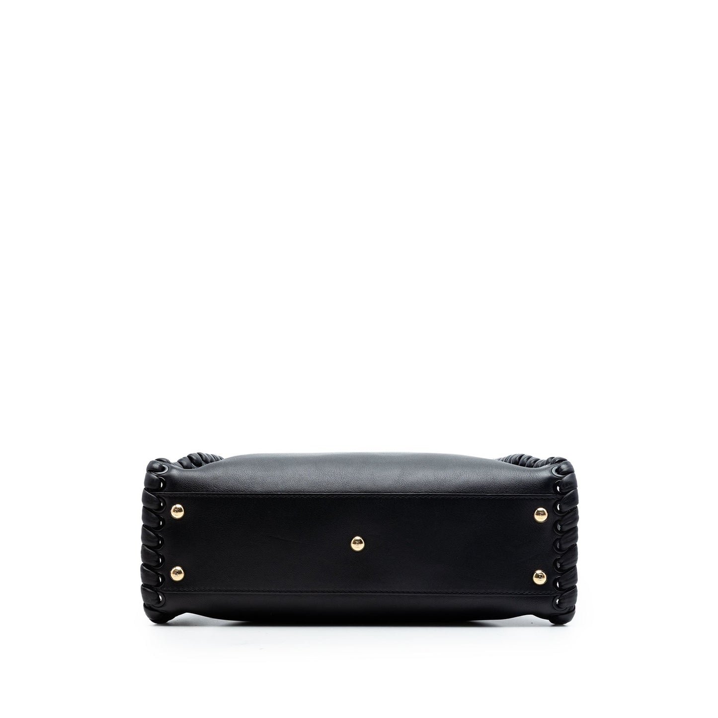 Fendi Medium Leather Lace Up Peekaboo Iconic Satchel