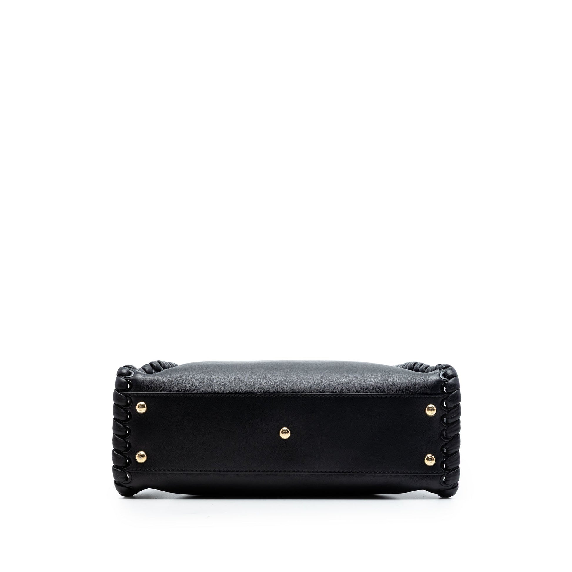 Fendi Medium Leather Lace Up Peekaboo Iconic Satchel