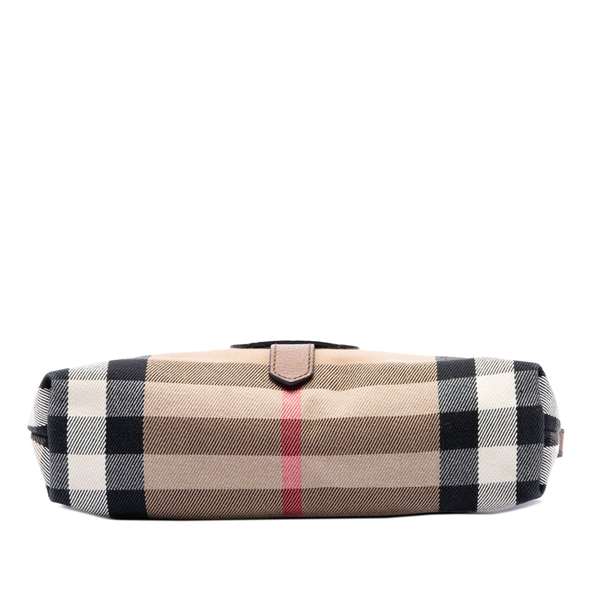 Burberry Small House Check Canvas and Leather Horseshoe Milton Crossbody