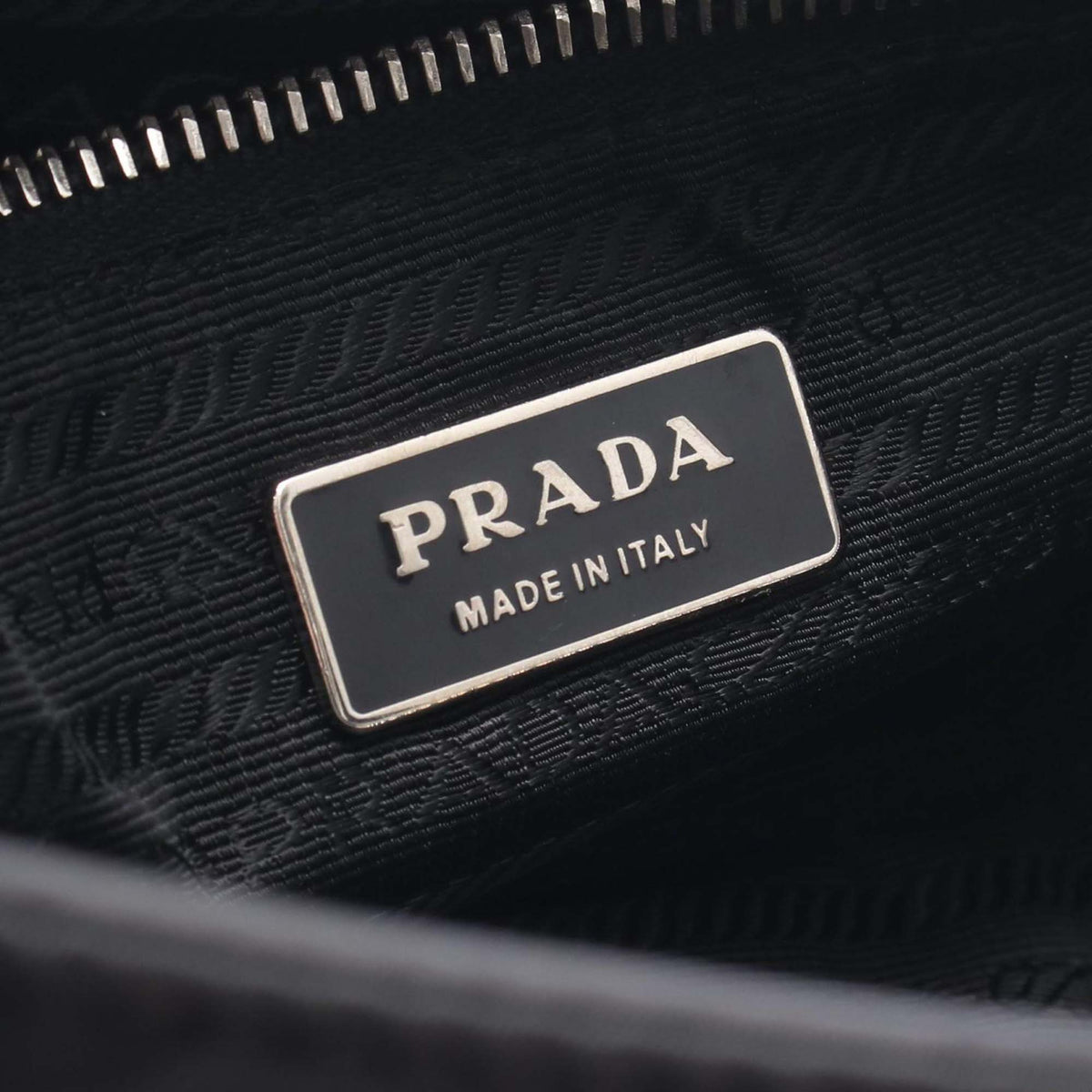Prada Tessuto and Calfskin Crossbody — Black