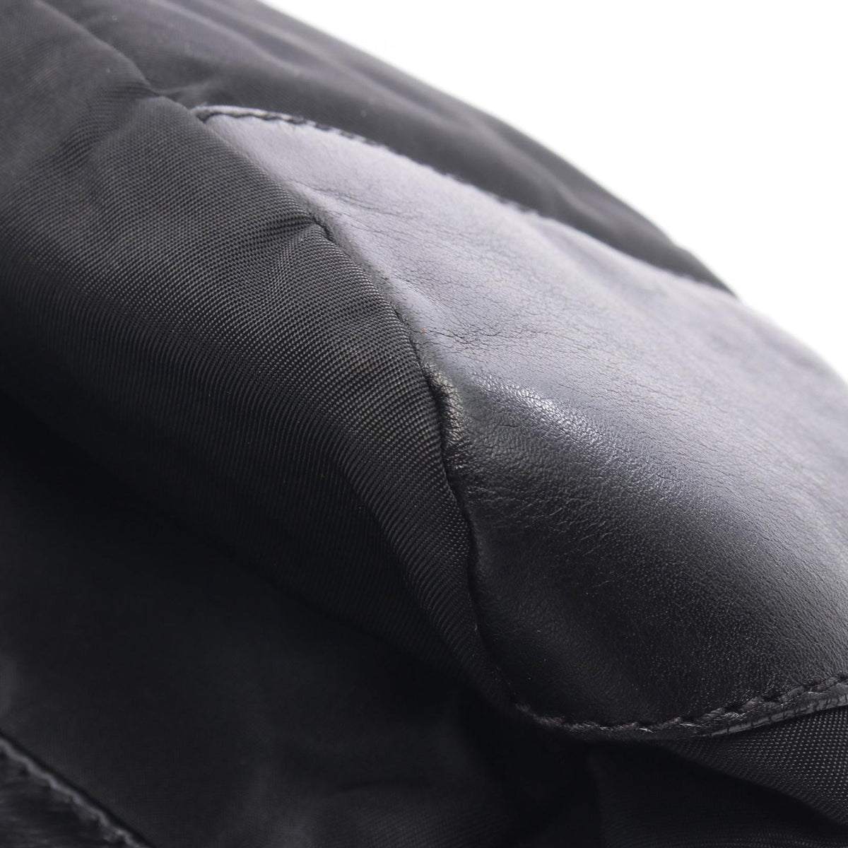 Prada Tessuto and Calfskin Crossbody — Black