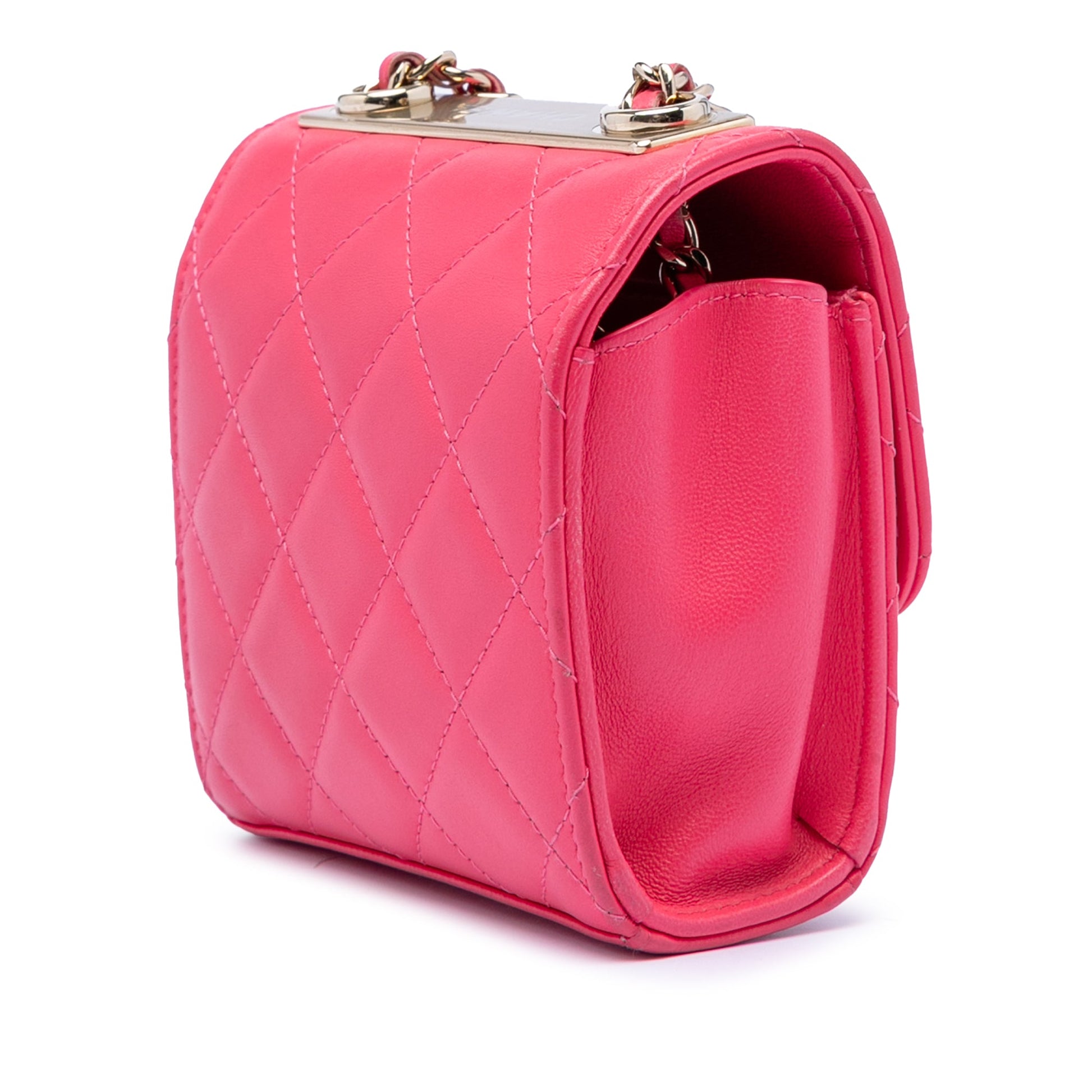 Chanel Mini Quilted Lambskin Trendy CC Clutch With Chain