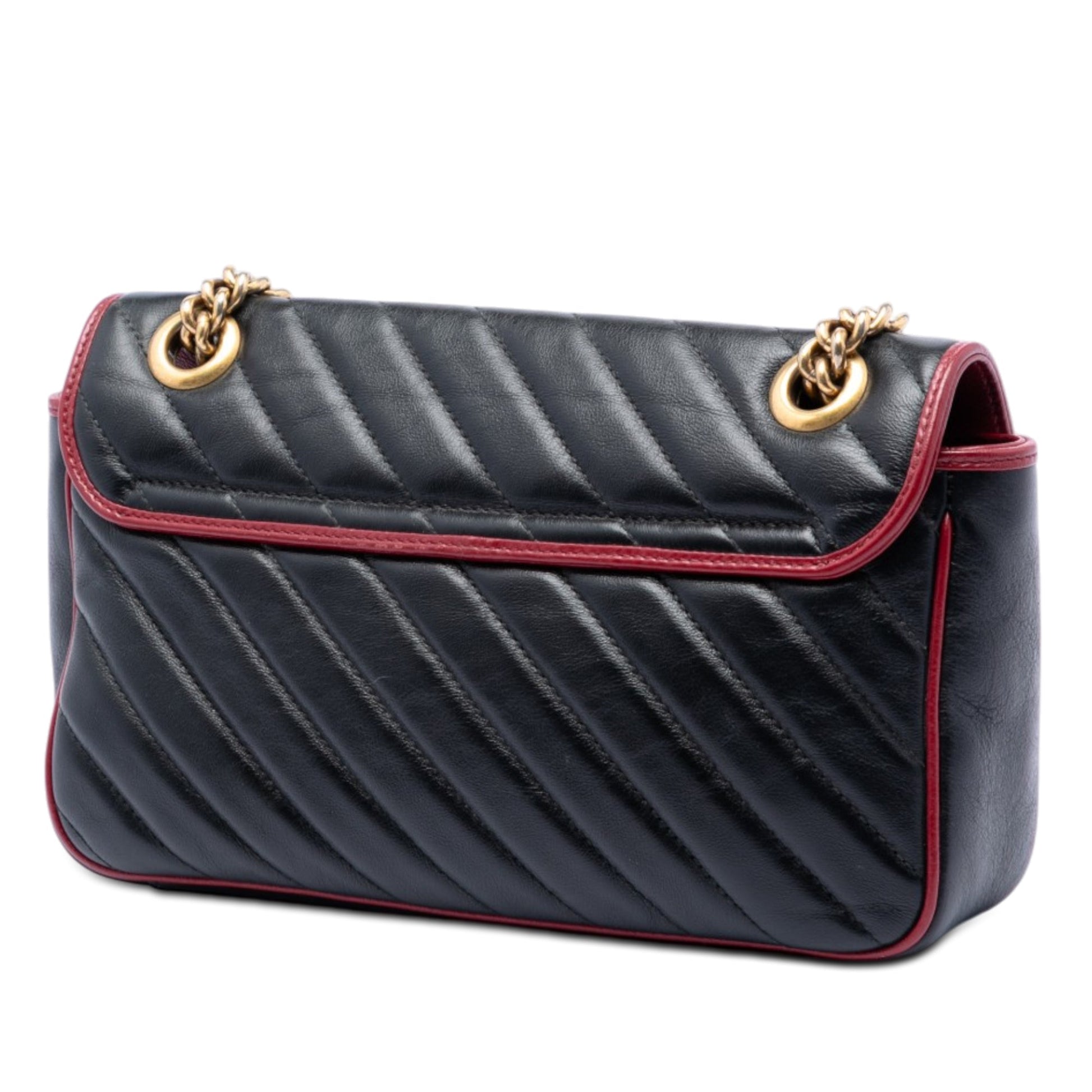 Gucci Medium GG Marmont Matelasse Diagonal Leather Torchon Shoulder Bag