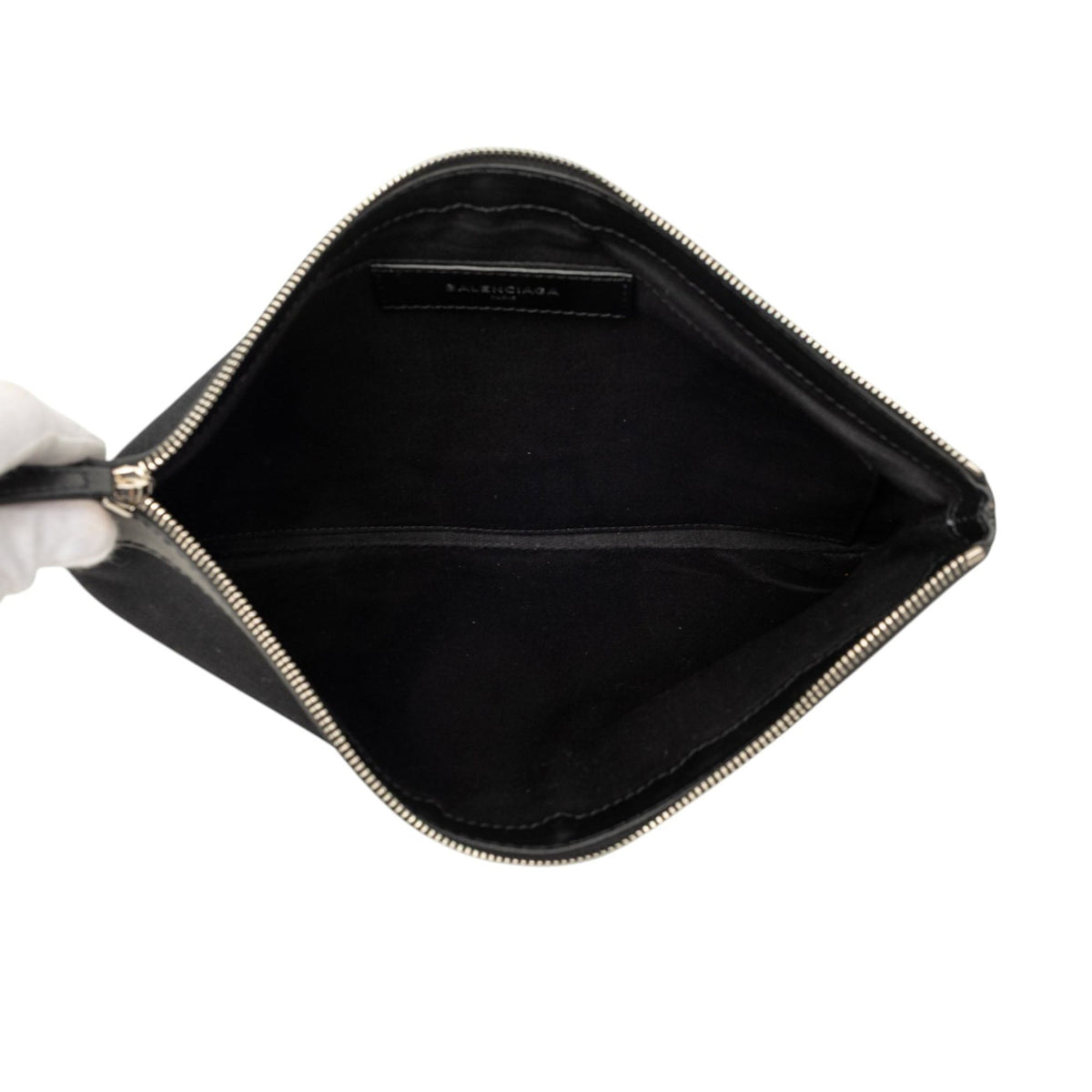 Balenciaga Canvas Navy Clip Clutch M