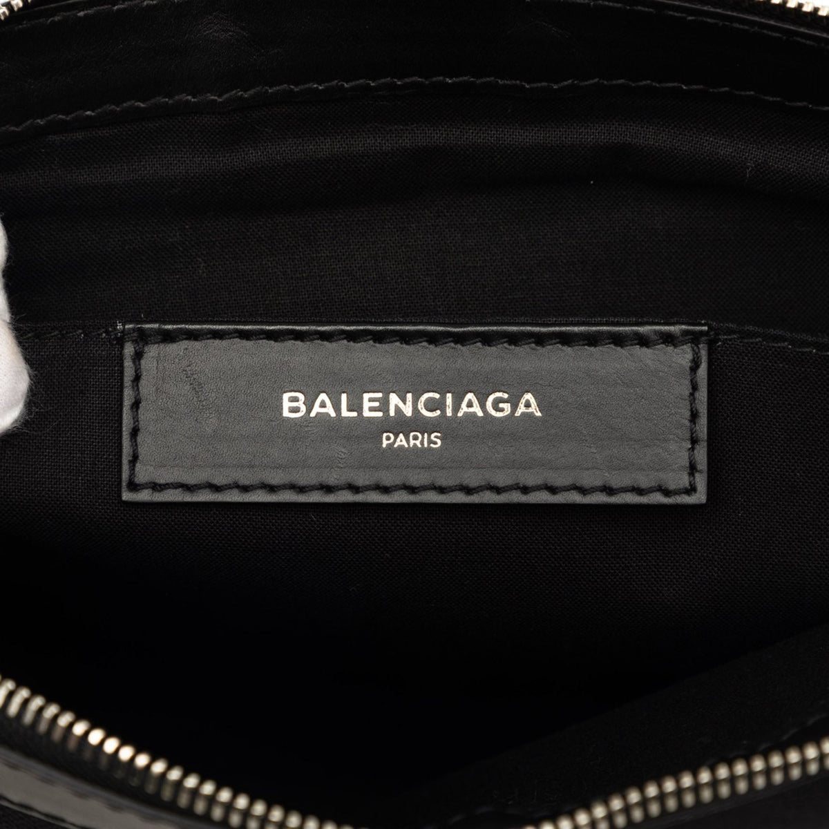 Balenciaga Canvas Navy Clip Clutch M