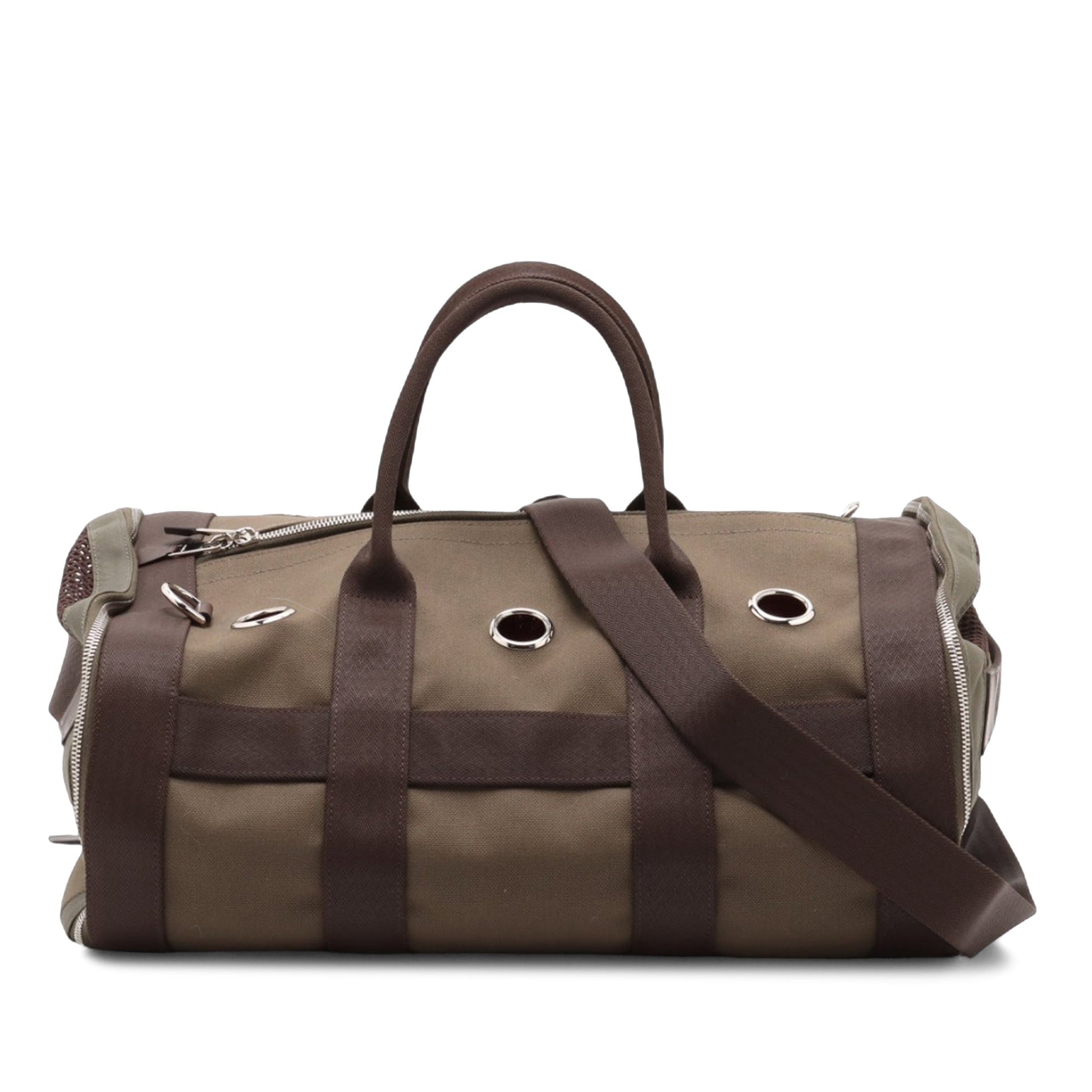 Hermès Toile Military Dog Carrier