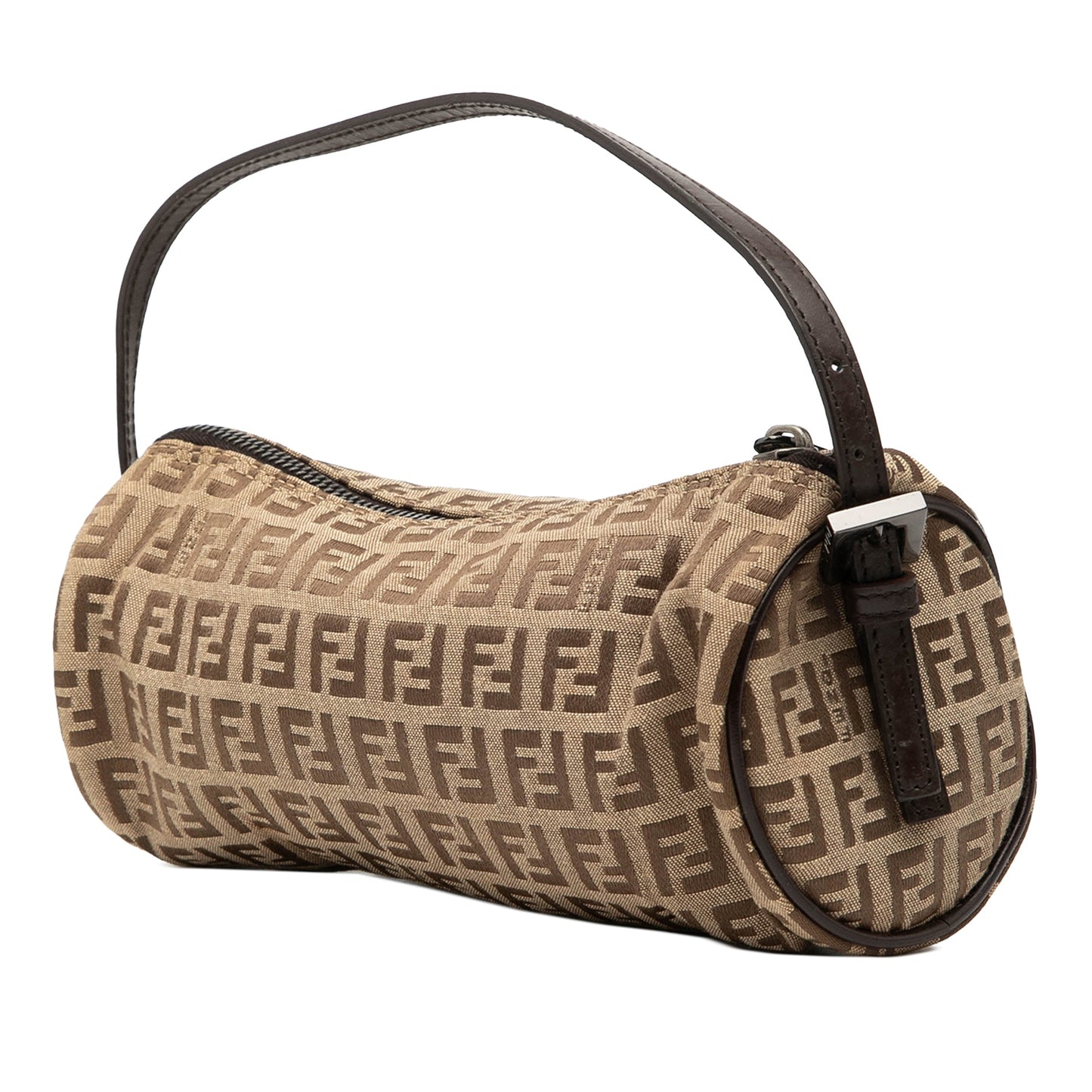 Fendi Zucchino Canvas Barrel Pochette