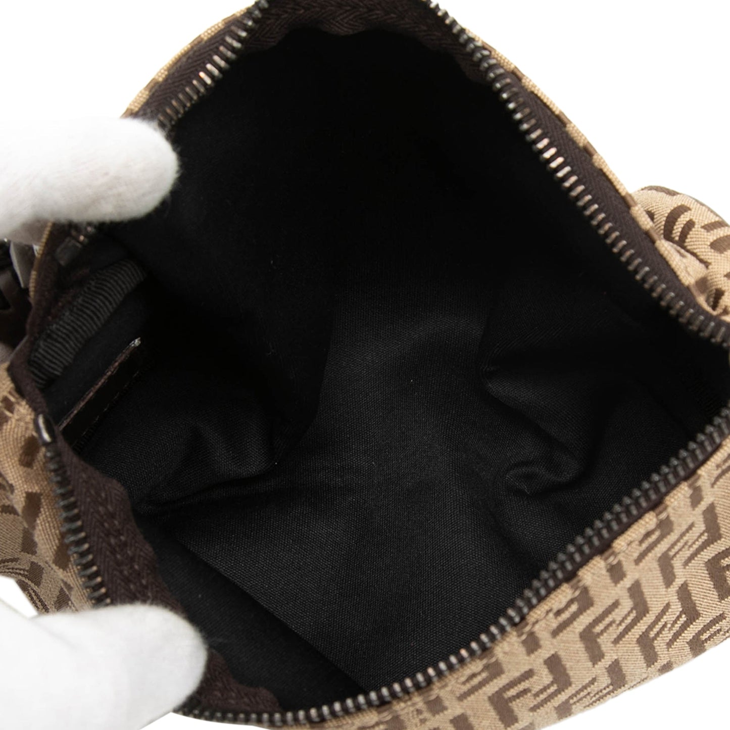 Fendi Zucchino Canvas Barrel Pochette