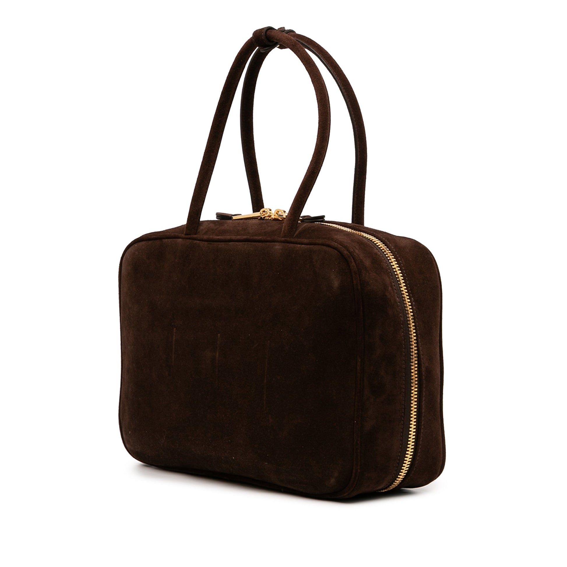 Miu Miu Large Suede Logo Beau Shoulder Bag